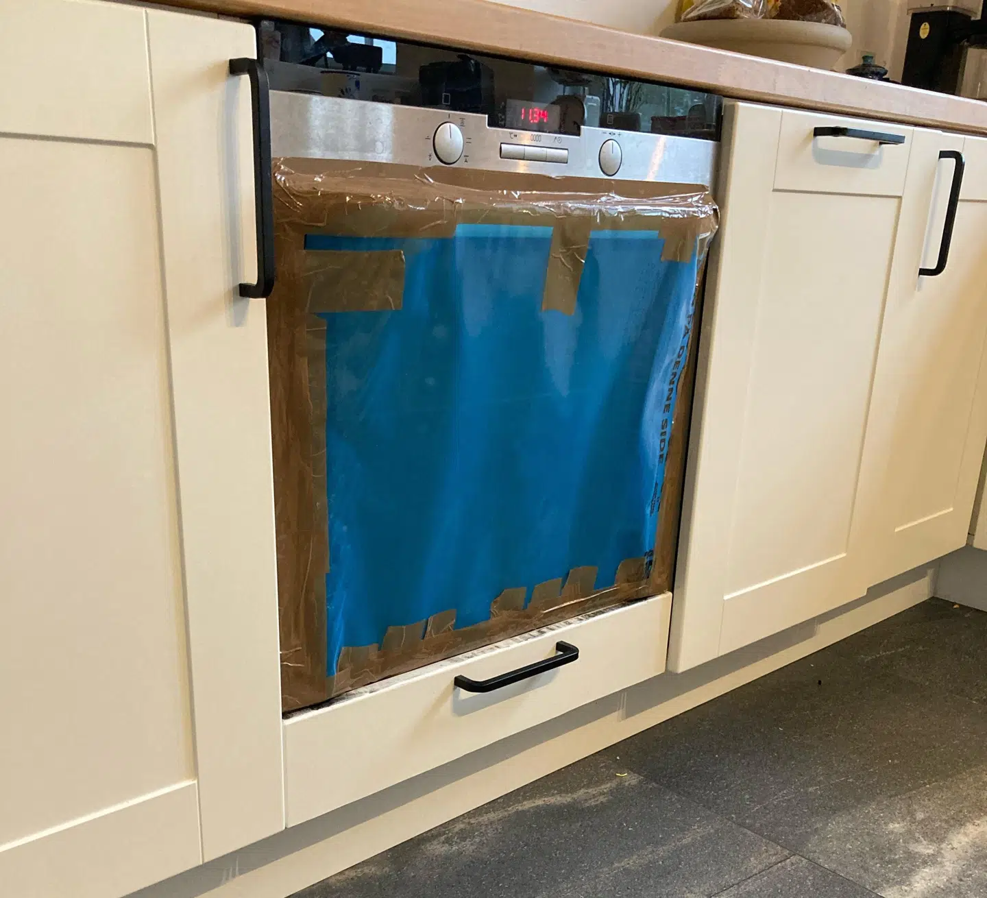 Ovnen er nu dækket til efter sine skader. Foto: Privat.