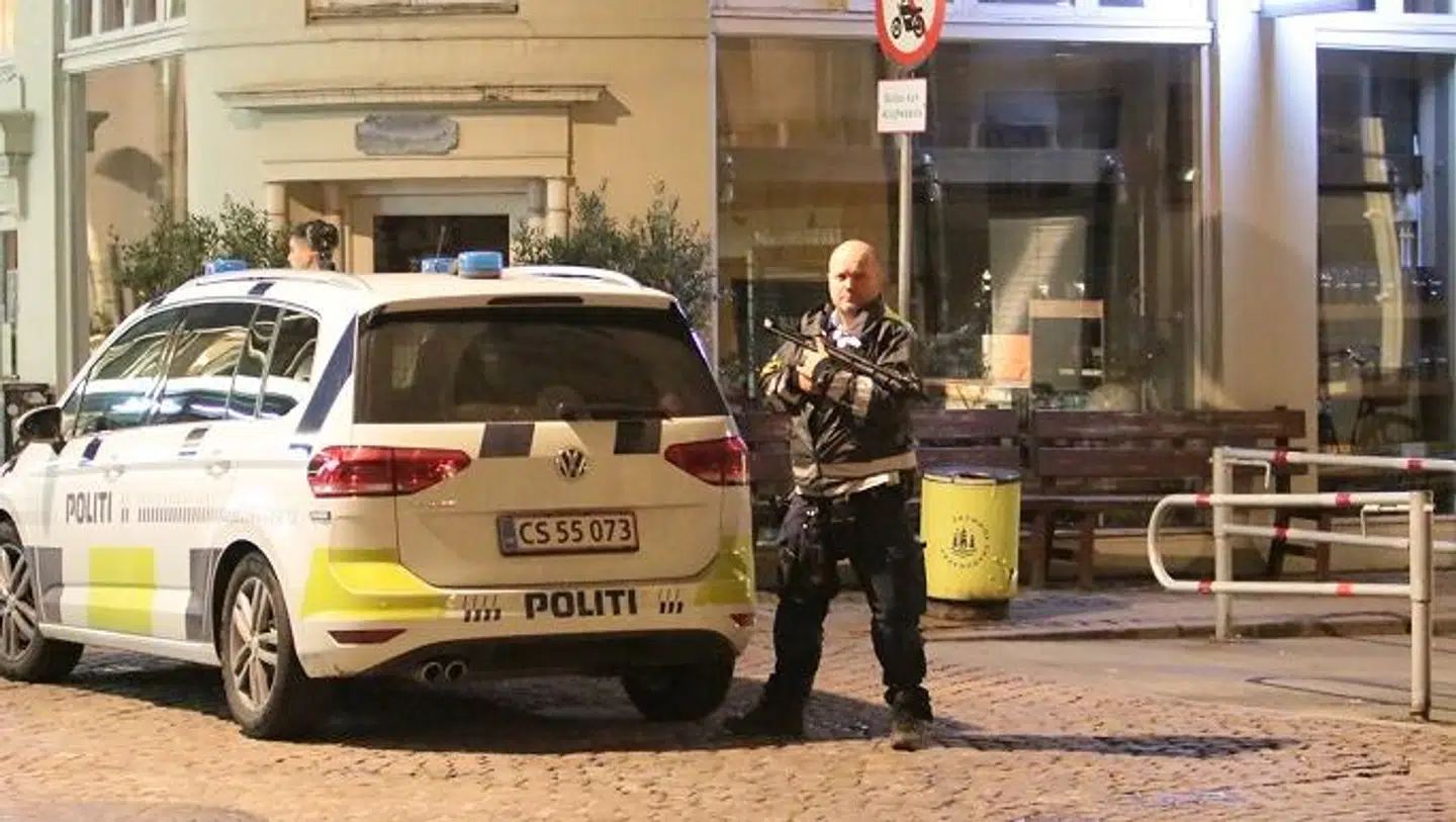 Krystalgade mandag aften. (Foto: Presse-fotos.dk)