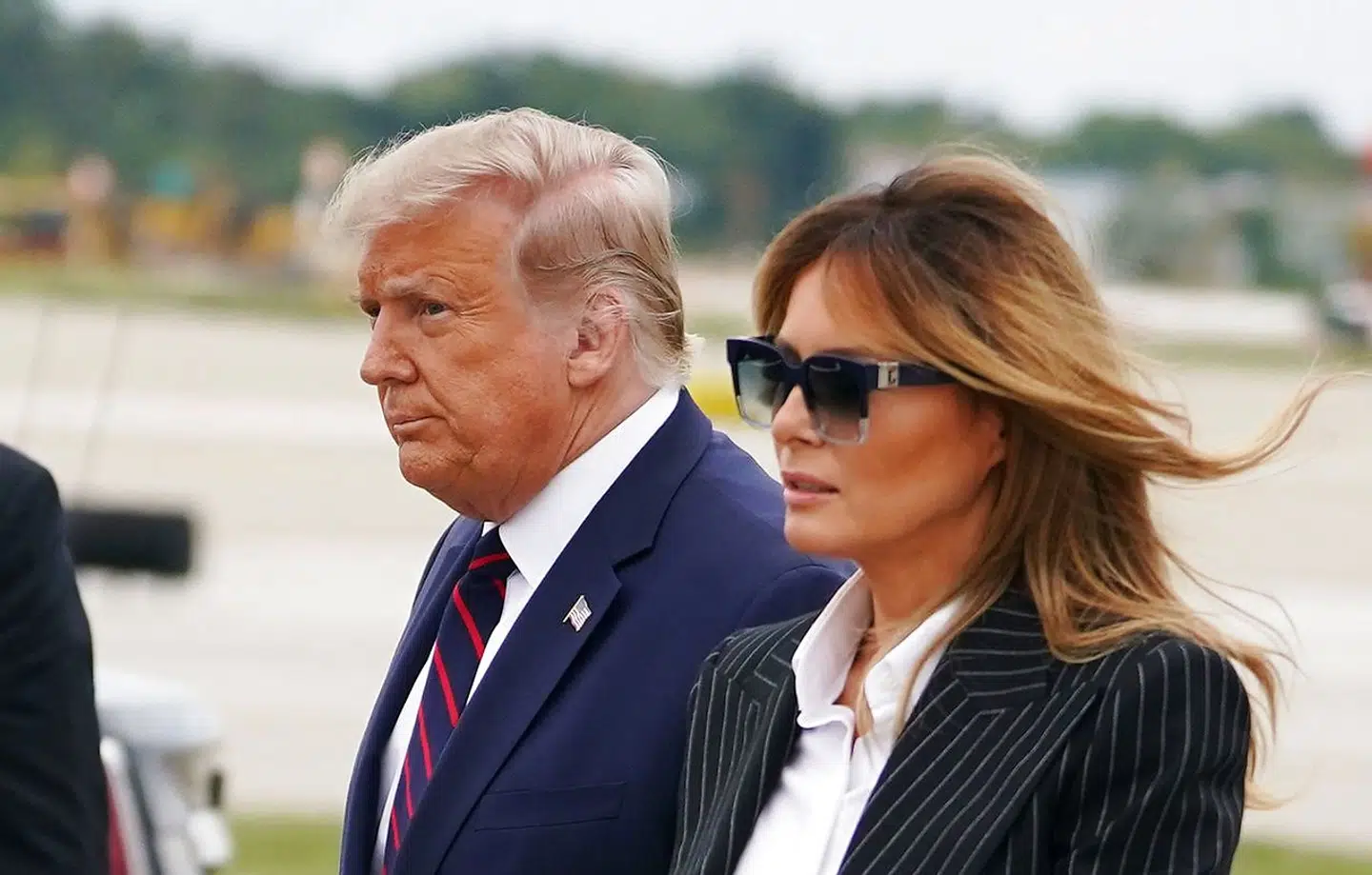 Donald og Melania Trump fotograferet under valgkampen i september.