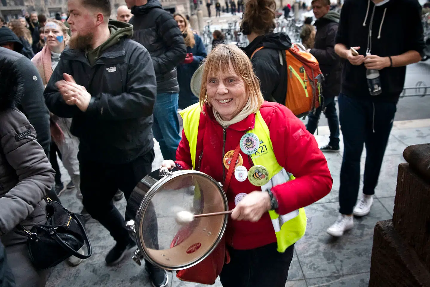 Demonstration imod regeringen og epidemiloven foran Christiansborg i København, fredag den 13. november 2020.. (Foto: Nils Meilvang/Ritzau Scanpix)
