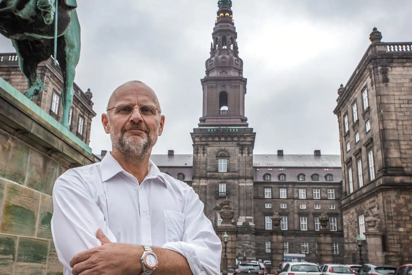 Portræt af politisk redaktør på B.T. Henrik Qvortrup ved Christiansborg Oktober 2020