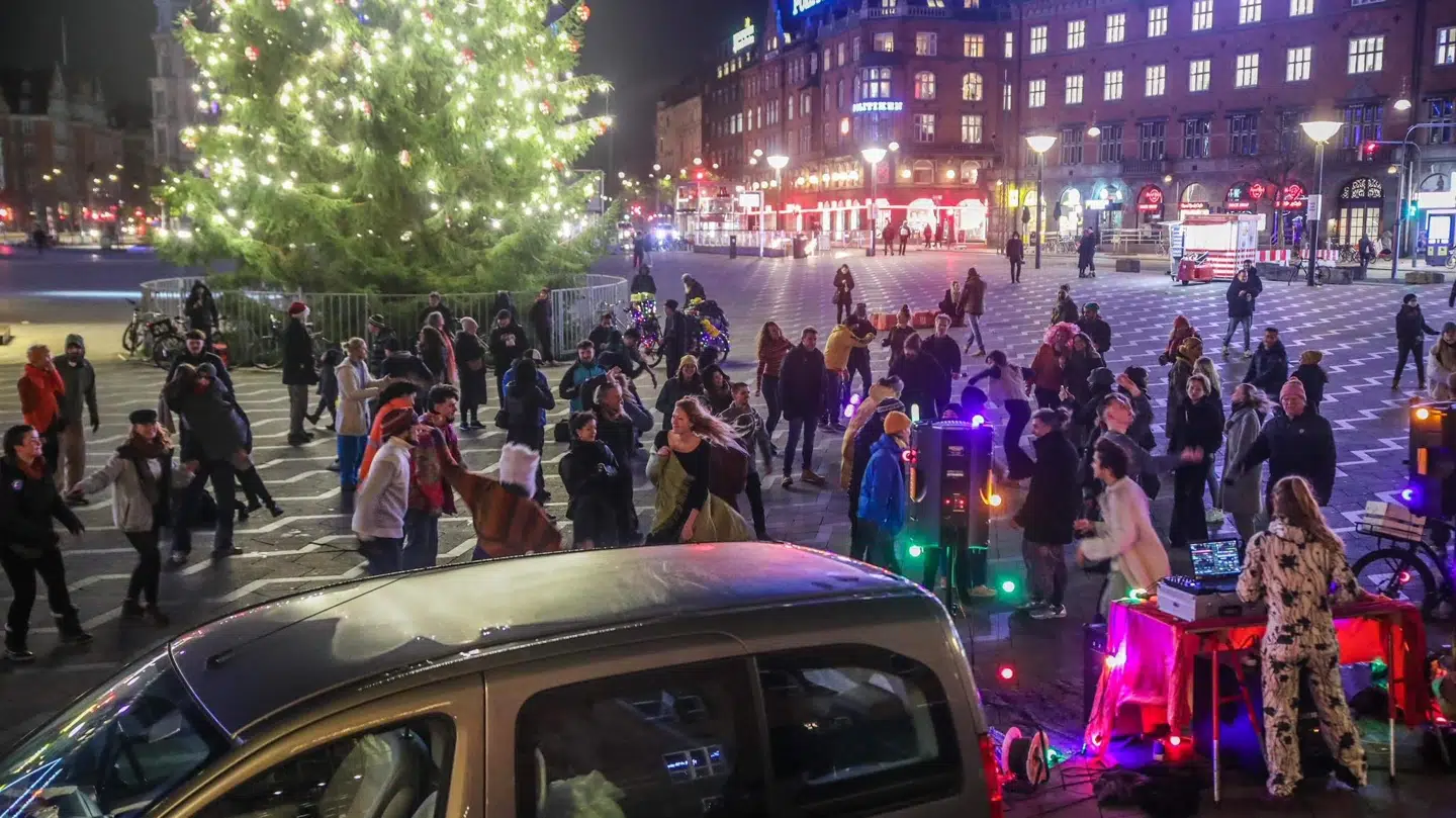 Det var anmeldt som en demonstratin, så politiet kunne intet gøre. Foto: Presse-fotos.dk