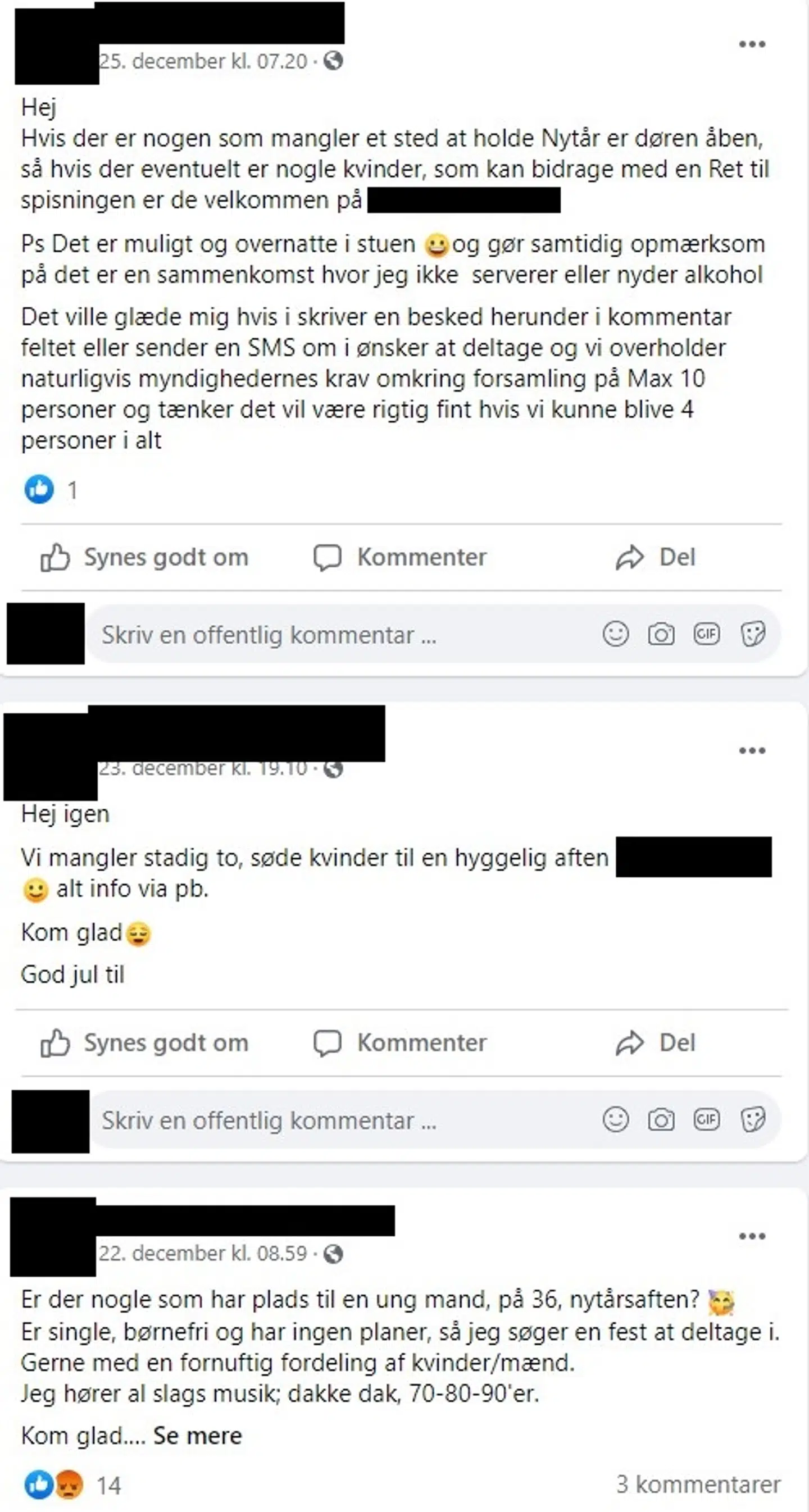 Screenshot fra 'Festen og Gæsten'-gruppen