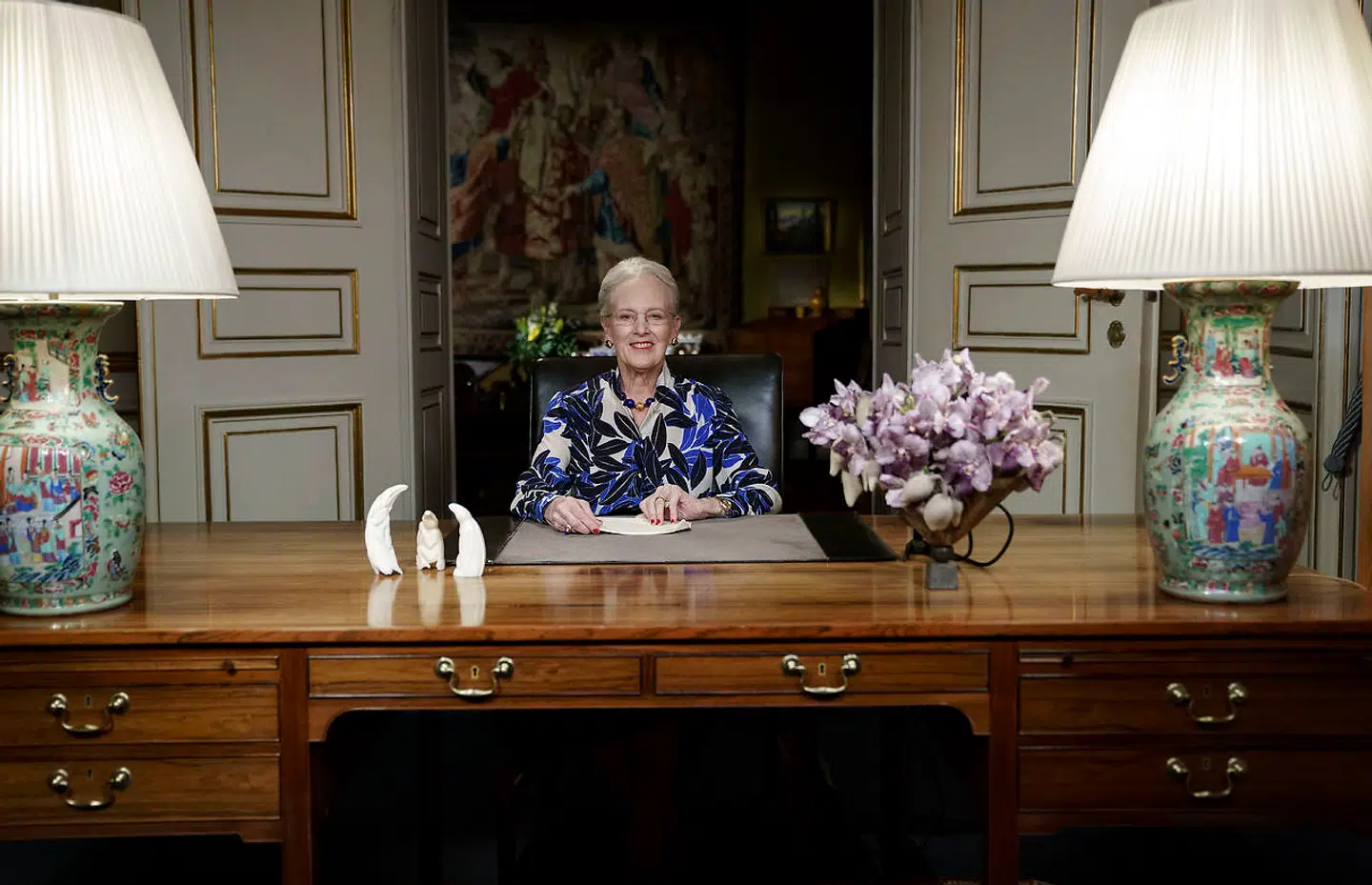 Dronningen holder den traditionsrige nytårstale. (foto Keld Navntoft/Kongehuset)