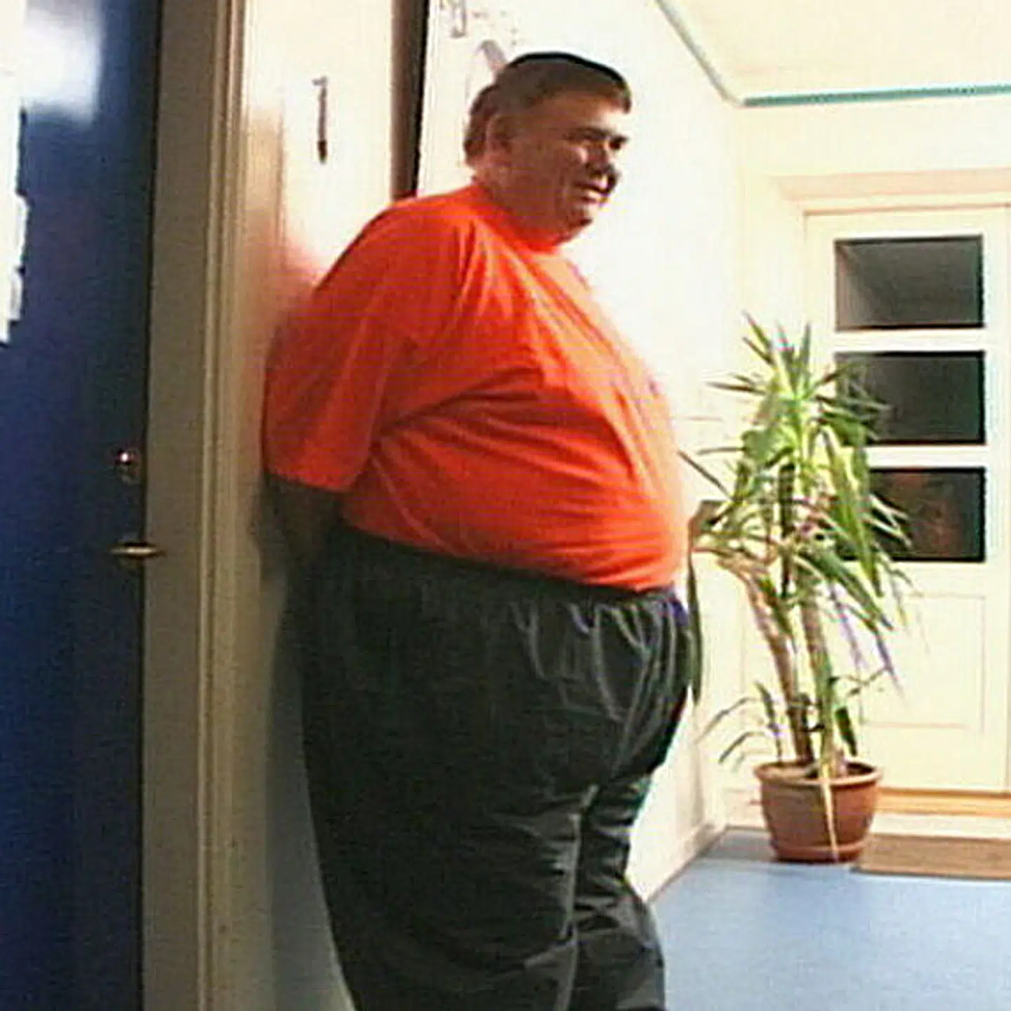 Allan Petersen vejede 162 kilo, da han begyndte på Ubberup Højskole. Foto TV 2