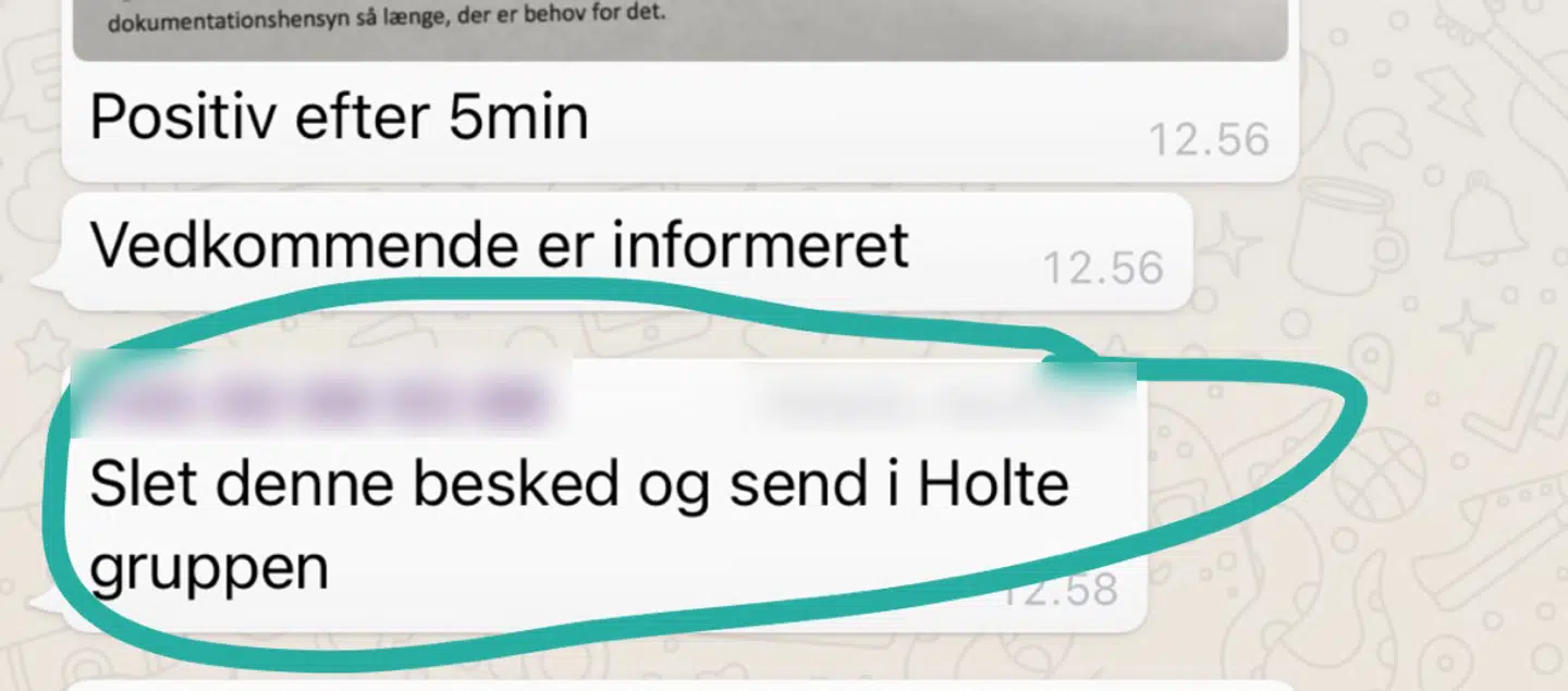 En besked i WhatsApp-gruppen viser, at der formentlig er andre lignende grupper.