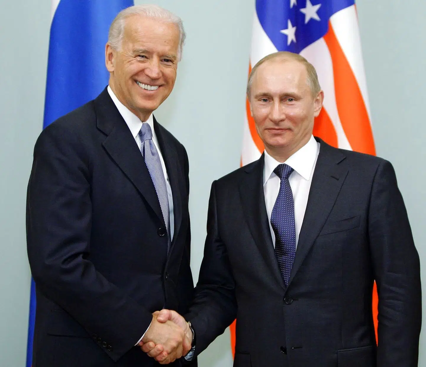 Biden og Putin fotograferet i 2011, da Joe Biden som vicepræsident besøgte Moskva.