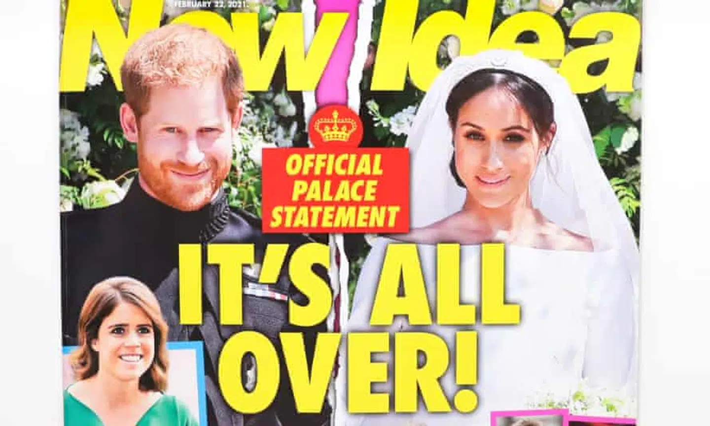 Forsiden med prins Harry og Meghan Markle.