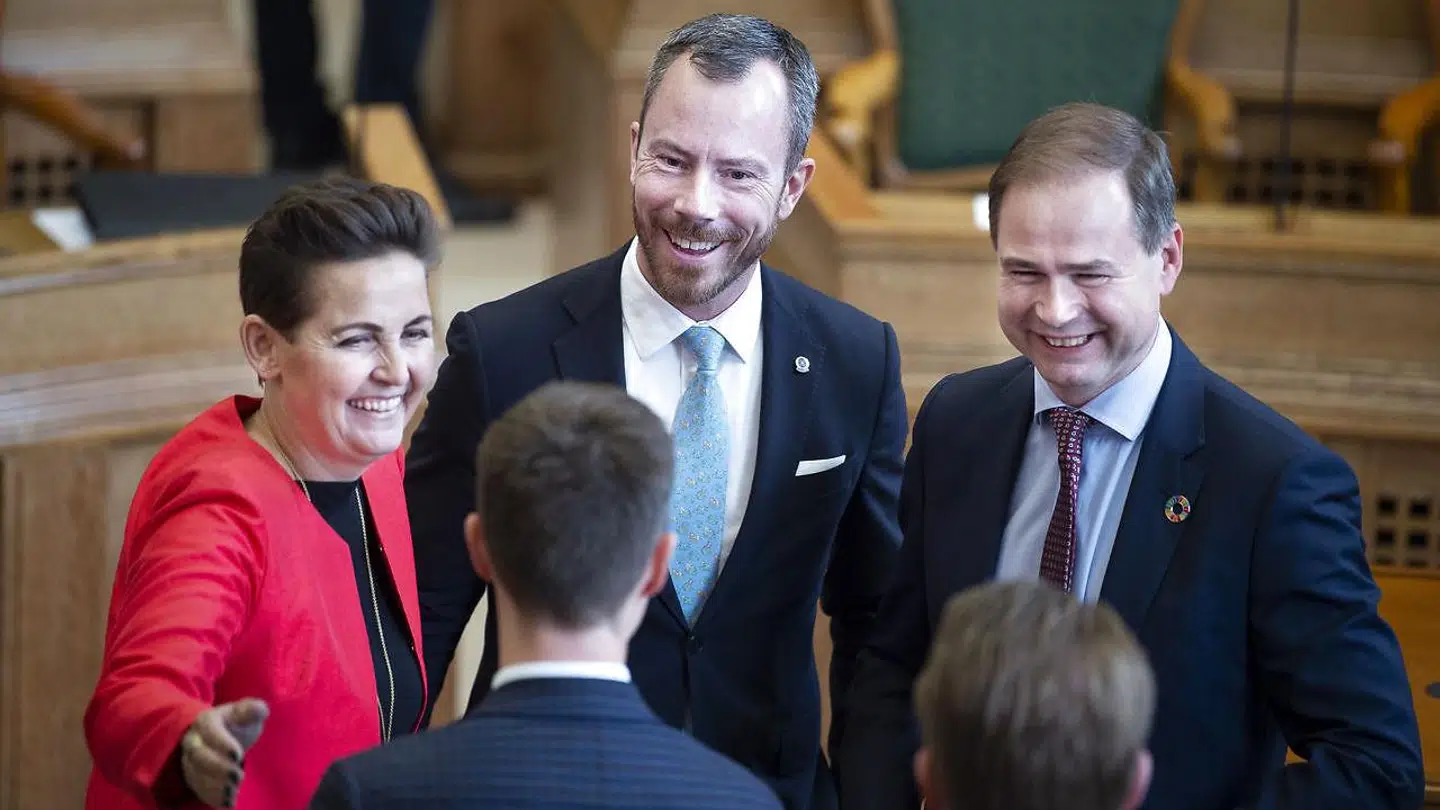 SFs Pia Olsen Dyhr, er tilsyneladende mere enig med Jakob Ellemann-Jensen end med Mette Frederiksen om genåbning af Danmark. (Foto: Liselotte Sabroe/Ritzau Scanpix)