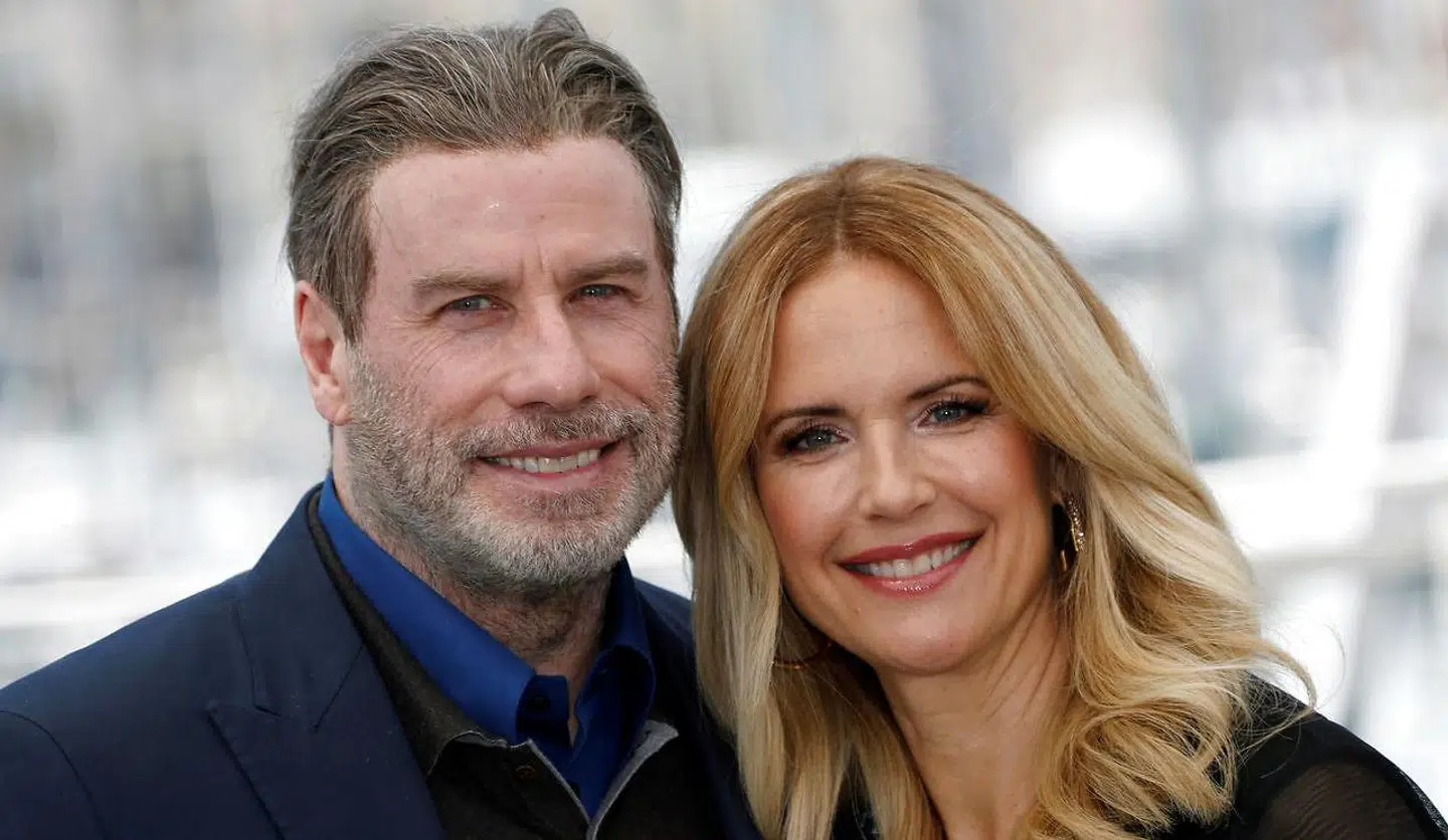 John Travolta og hans nu afdøde kone Kelly Preston.