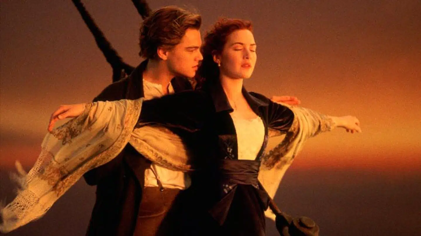 Leonardo DiCaprio og Kate Winslet i 'Titanic'..