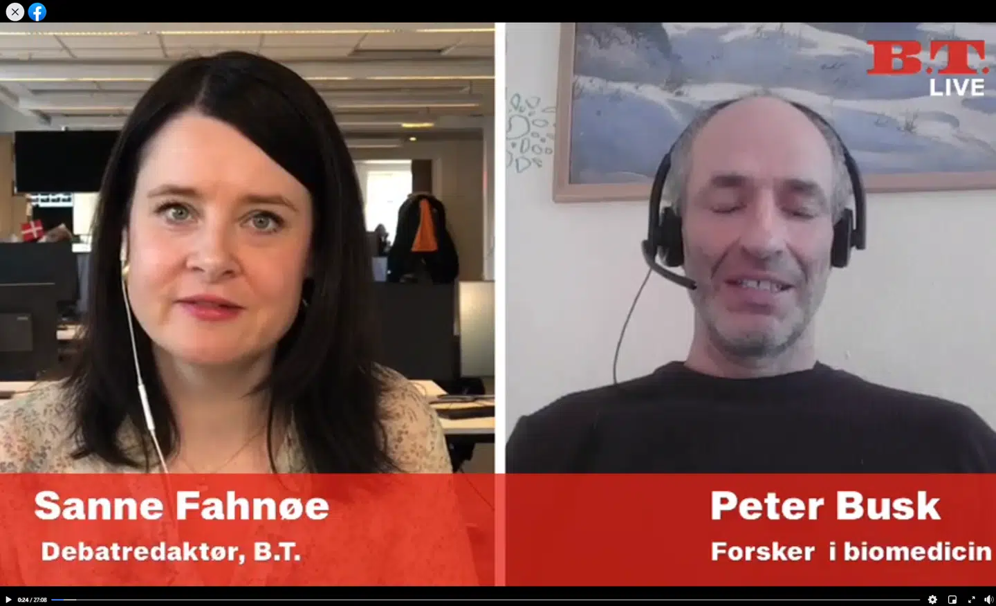 Peter Busk var live igennem i B.T. Live. Se det øverest i artiklen.