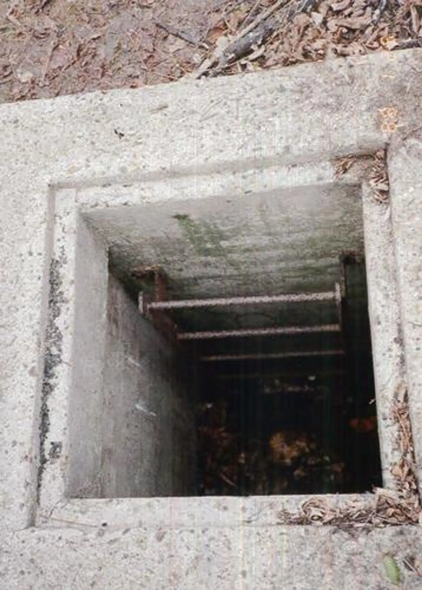 Brønden hvor skelettet blev fundet.