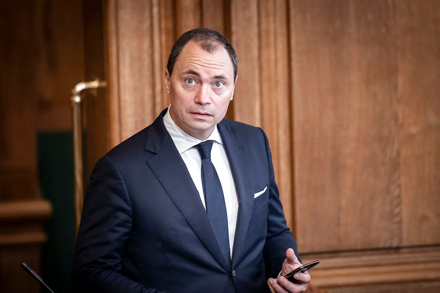 Tommy Ahlers ved Folketingets åbning på Christiansborg. Han bliver i politik i hvert fald i ti år, siger han. (Foto: Liselotte Sabroe/Ritzau Scanpix)