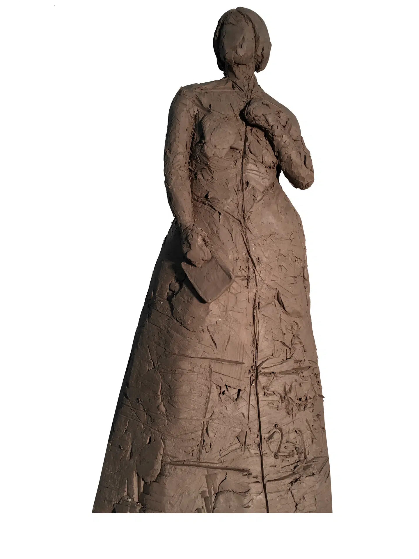 Kirsten Justesens statuen af Grevinde Danner holder Grundloven i sin højre hånd. Grevinden beskrev i sine erindringer, hvordan hun havde stor indflydelse på, at Frederik 7 underskrev loven i 1849. Foto: Kirsten Justesen