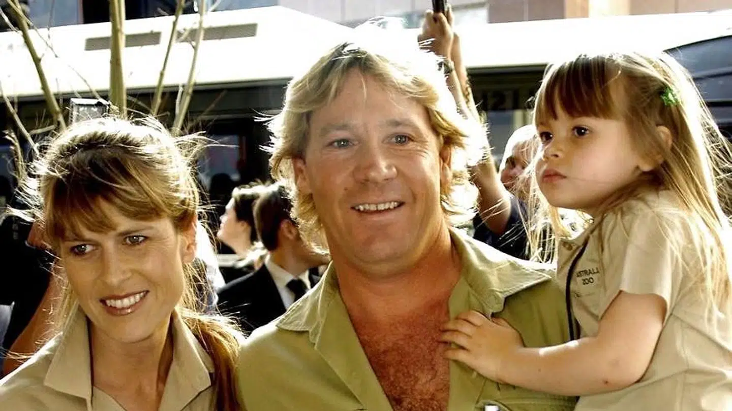 Terri Irwin, Steve Irwin og Bindi Irwin i 2002.