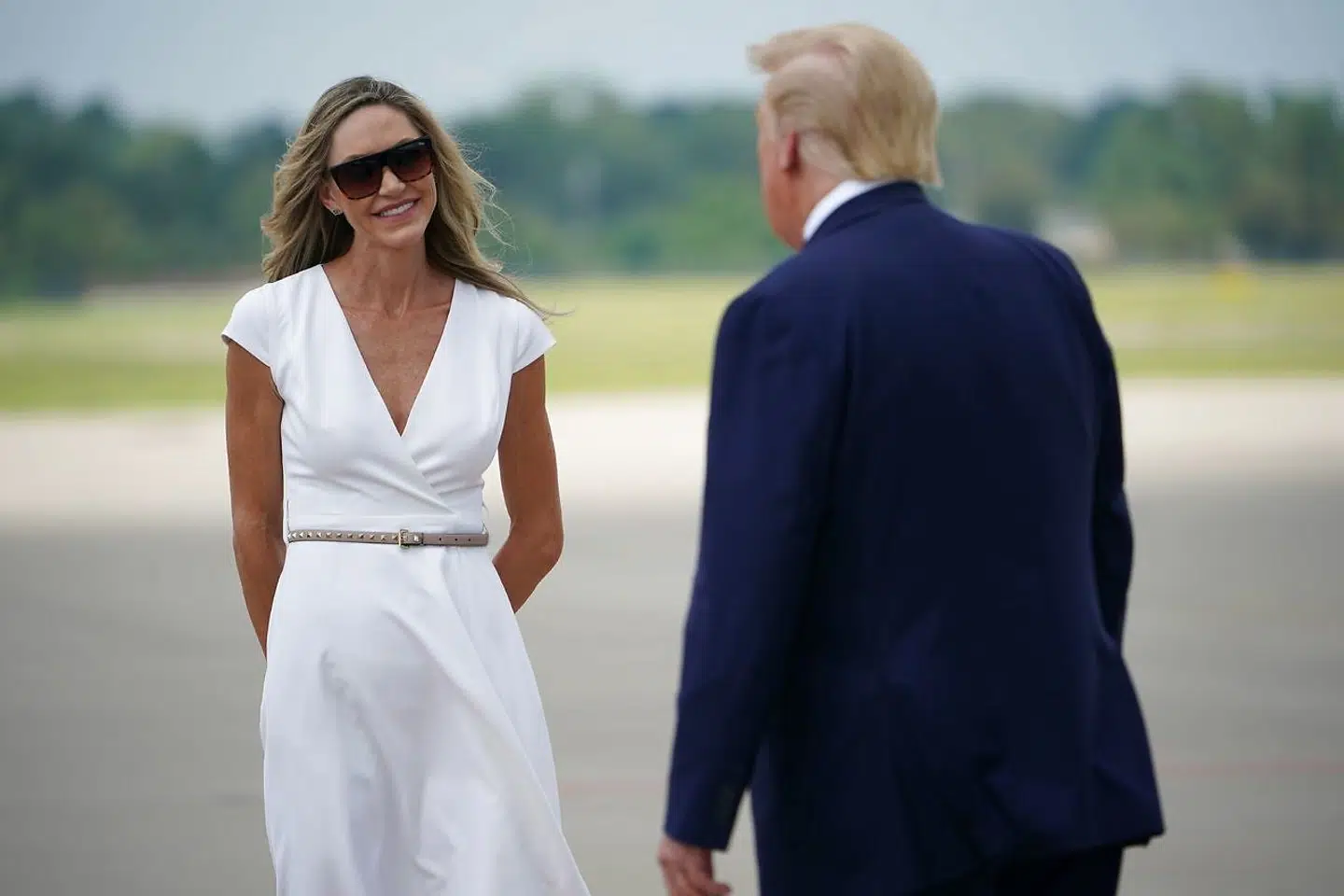 Lara Trump og Donald Trump.