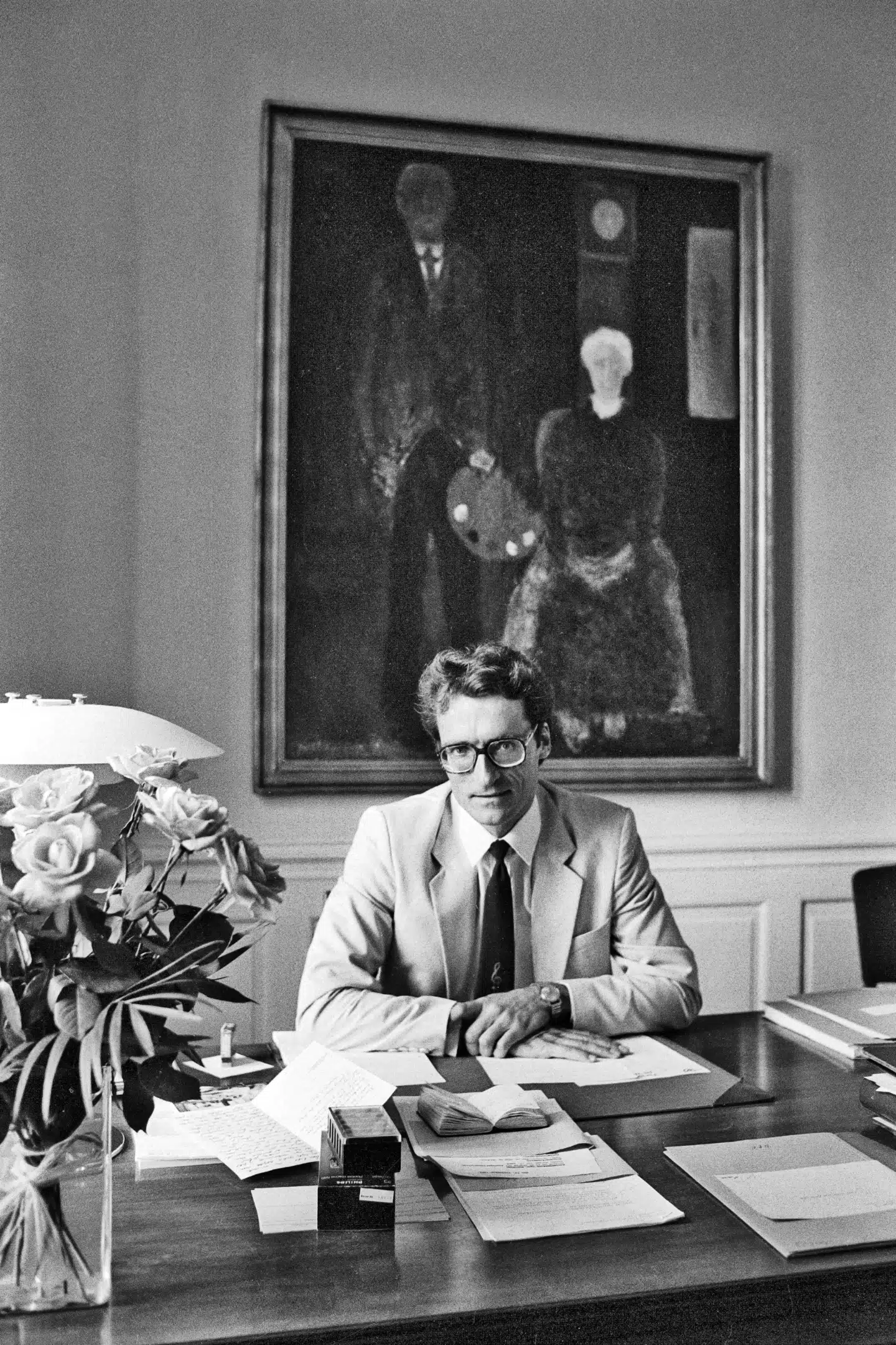 »Det var forbilledligt,« siger Bertel Haarder om lukningen i 1986. Her i 1982, nyudnævnt som undervisningsminister.
Foto: Finn Frandsen. Scanpix Arkiv