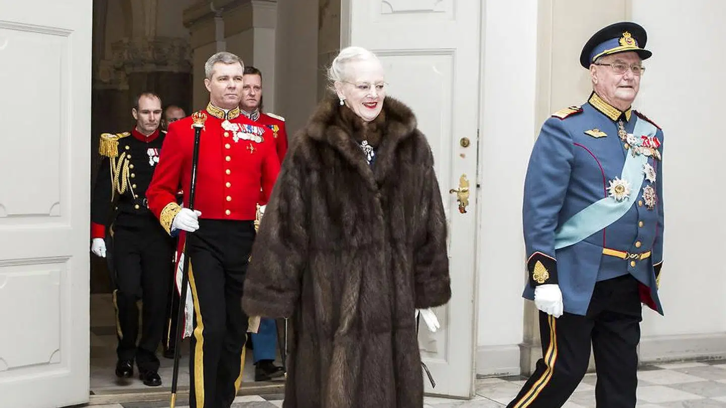 Kim Kristensen som ceremonimester, der fulgte Dronningen ved en nytårskur på Christiansborg.