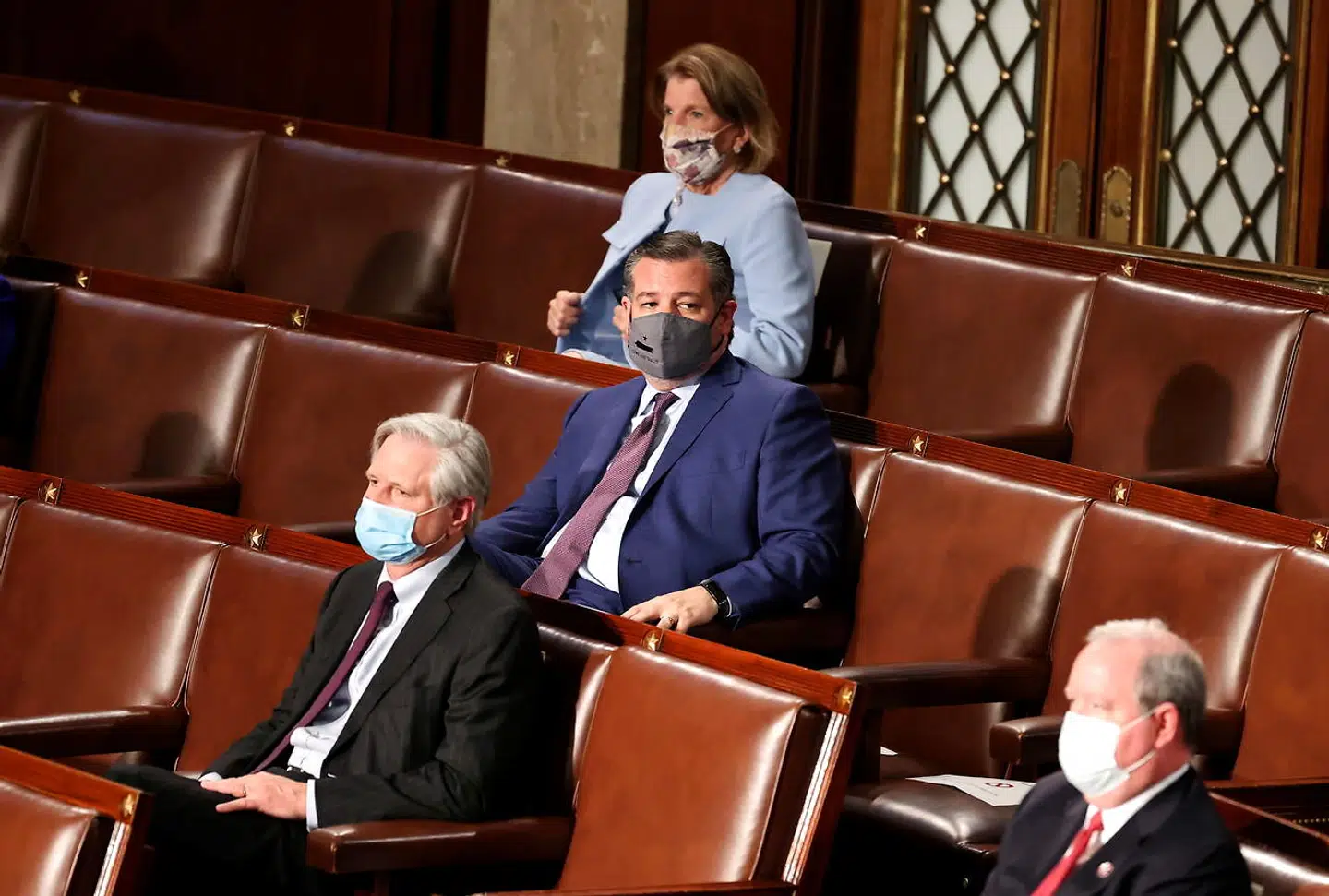 Ted Cruz var ikke videre begejstret under Joe BIdens tale.