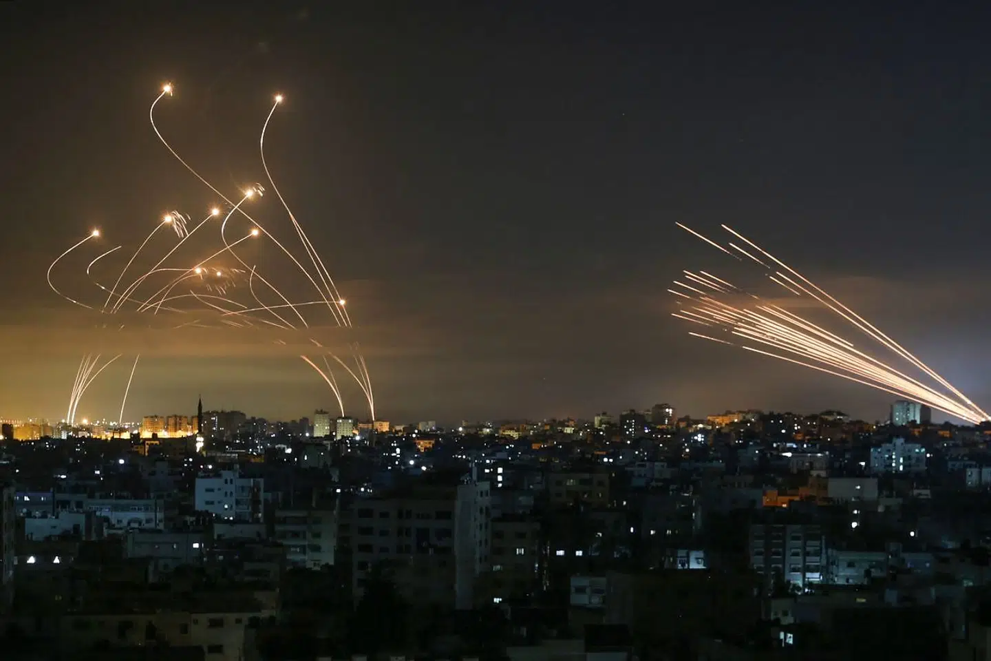 Raketter affyres mod Israel fra Beit Lahia i den nordlige del af Gazastriben den 14. maj.