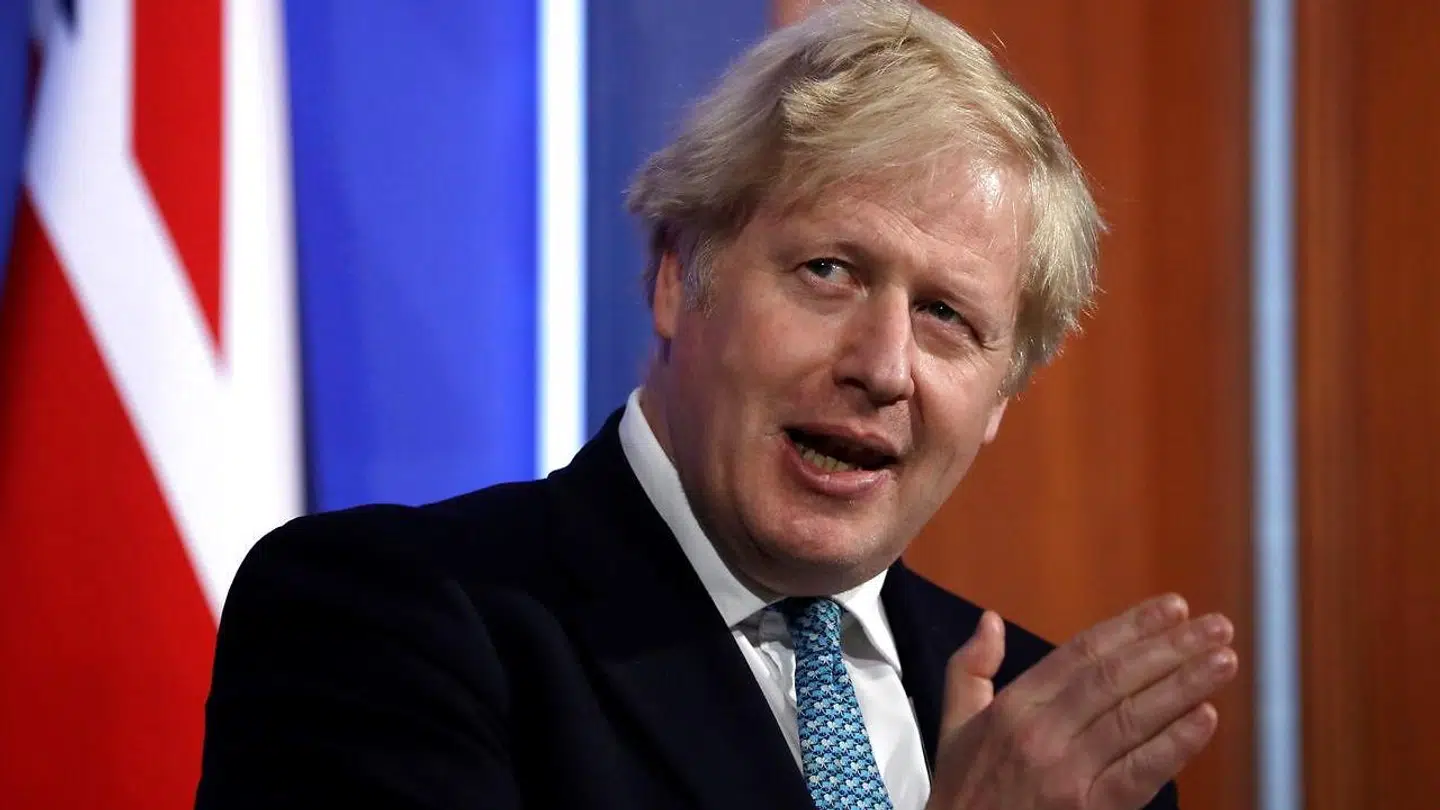 Boris Johnson på pressemøde fredag aften om den indiske variant i landet.