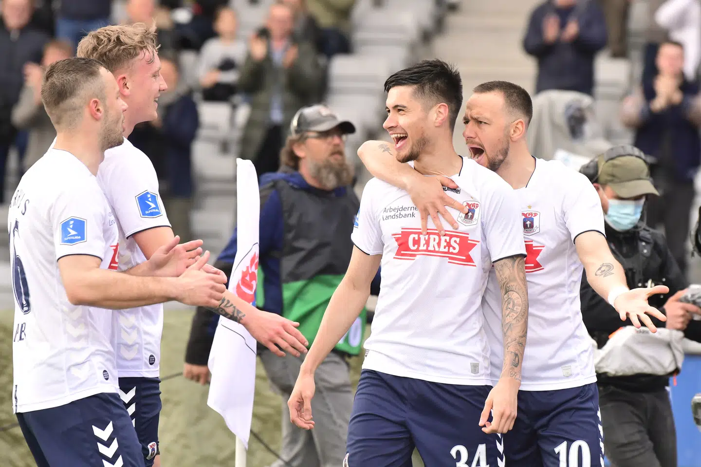 Superliga slutspilskampen mellem AGF og FC Nordsjælland, på Ceres Park i Aarhus søndag den 16. maj 2021.