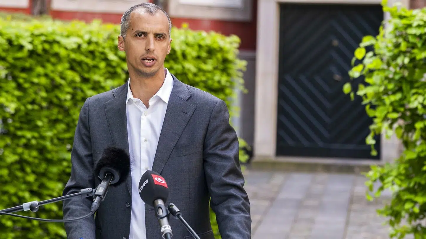 Udlændinge- og integrationsminister Mattias Tesfaye (S) præsenterer regeringens planer for et nyt udrejsecenter, i Udlændinge- og Integrationsministeriet onsdag den 19. maj 2021.