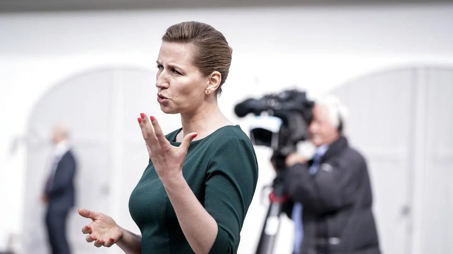 Statsminister Mette Frederiksen (S) og USA's udenrigsminister Antony Blinken ved Marienborg mandag den 17. maj 2021. (Foto: Liselotte Sabroe/Scanpix 2021)