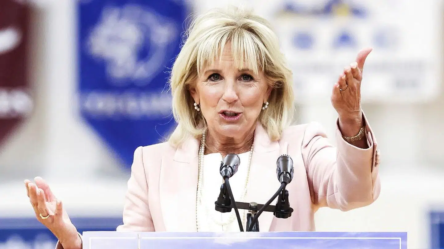 En ny bog hævder, at den nuværende førstedame svinede Kamala Harris til efter en ophedet debat under præsidentvalgkampen. (Arkivfoto)