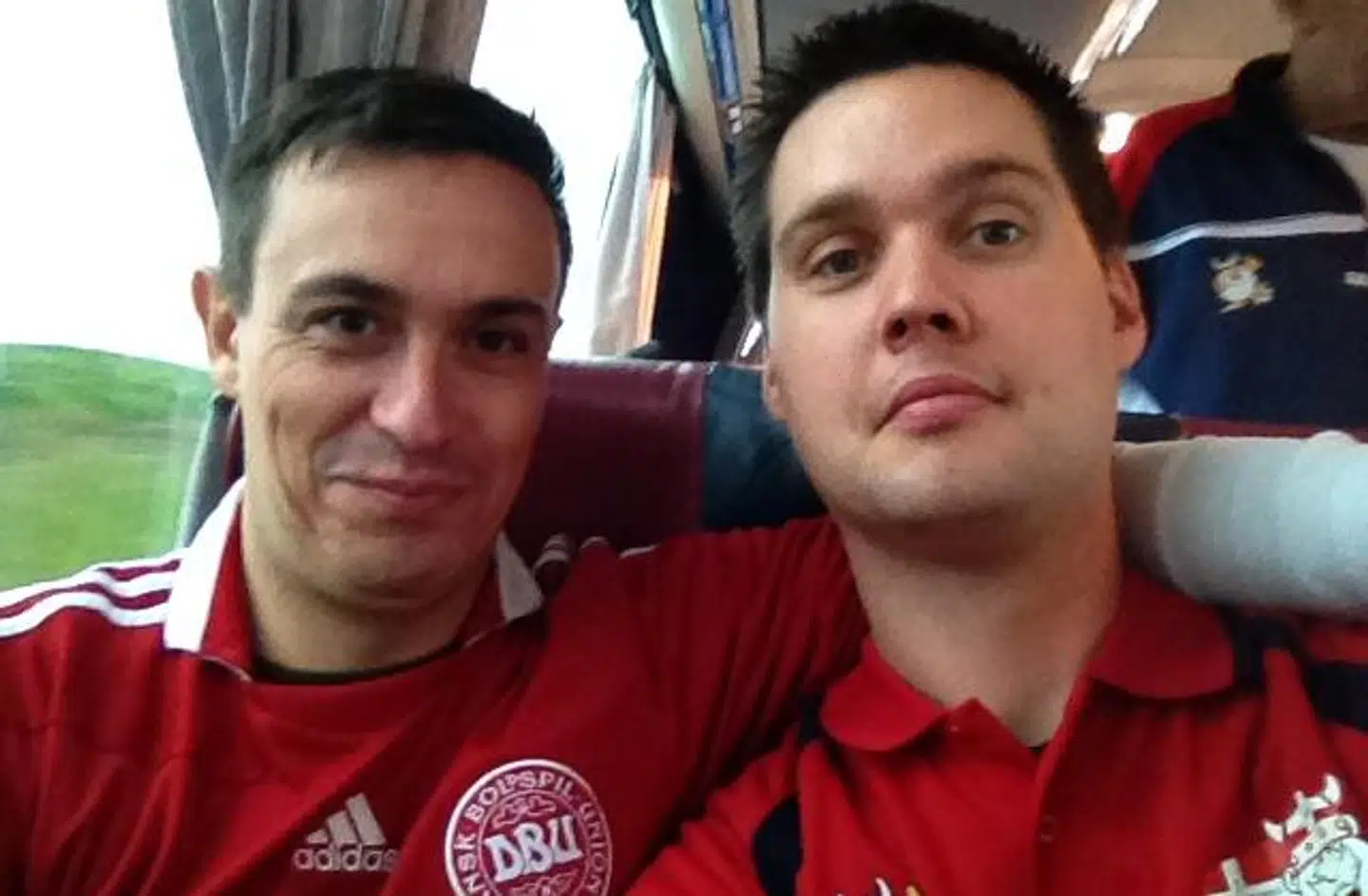 Kristian Krabbe og en af hans faste landsholdsmakkere.