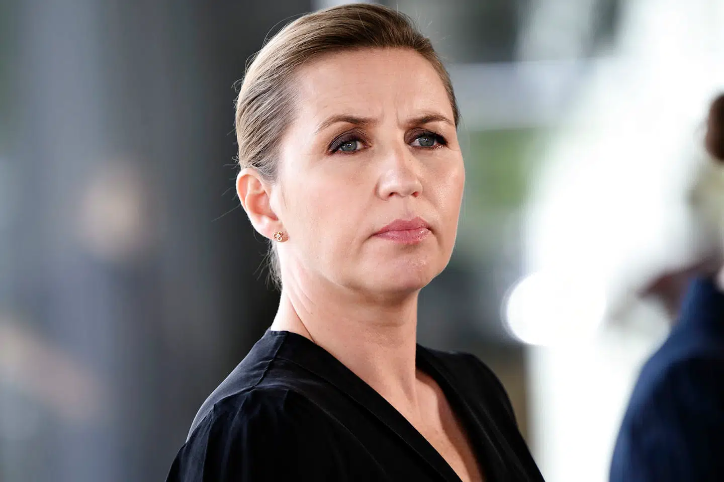 Statsminister Mette Frederiksen (S), da hun sammen med indenrigs- og boligminister Kaare Dybvad Bek (S), miljøminister Lea Wermelin (S) og kultur- og kirkeminister Joy Mogensen (S) holder pressemøde og præsenterer regeringens udspil 'Tættere på – Grønne byer og en hovedstad i udvikling', i Hafnia-Hallen i København onsdag 26. maj 2021. (Foto: Philip Davali/Ritzau Scanpix)