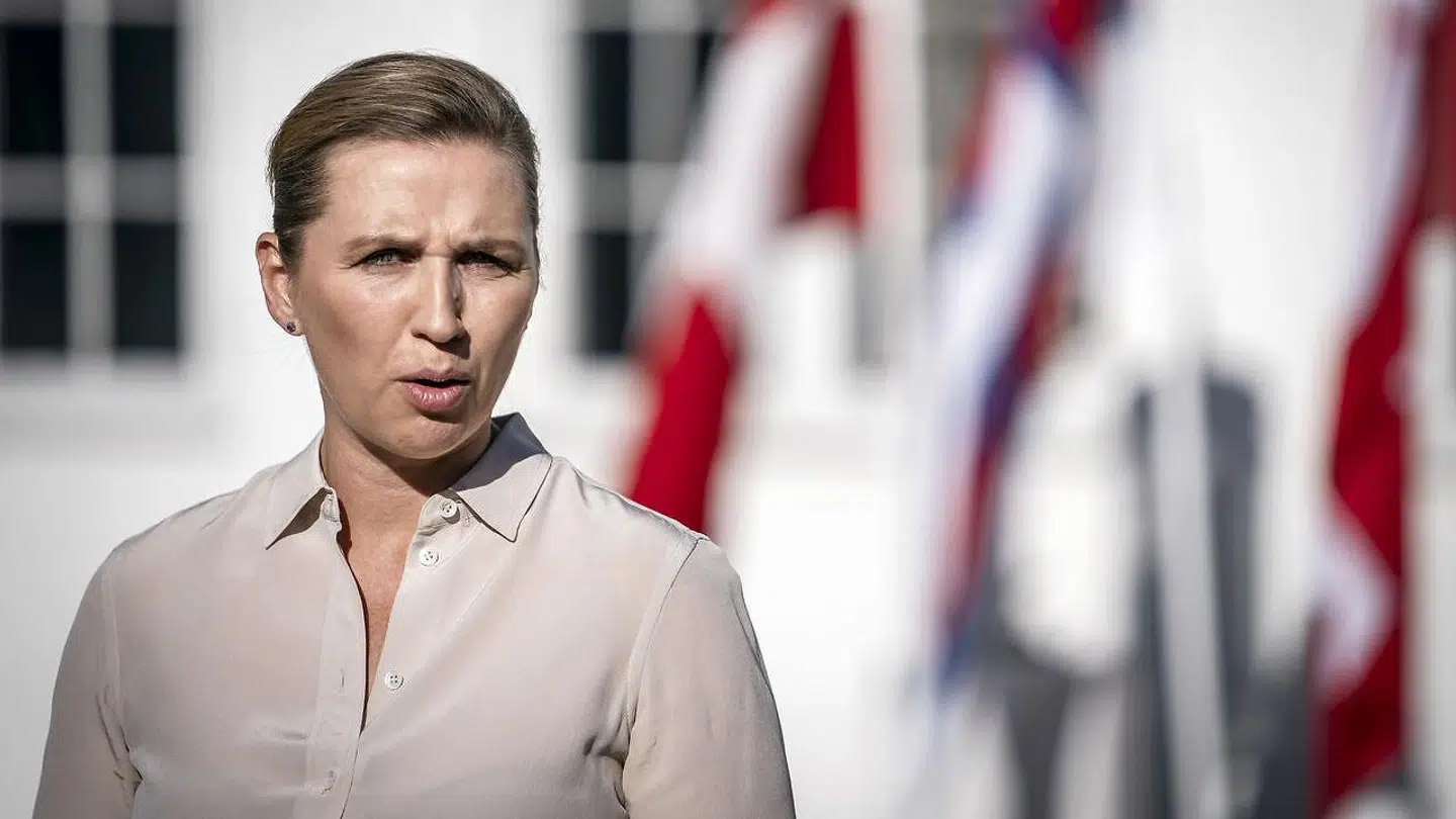 Statsminister Mette Frederiksen under doorstep efter rigsmødet på Marienborg i Kongens Lyngby, torsdag den 10. juni 2021.