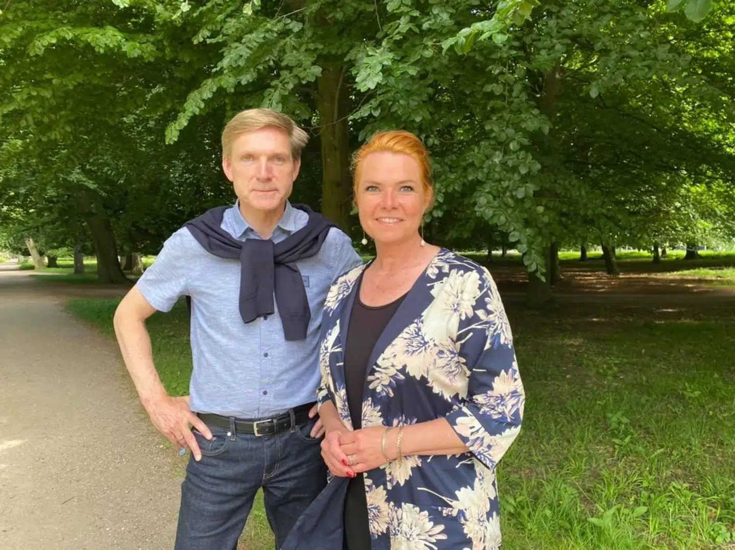 Kristian Thulesen Dahl og Inger Støjberg var mandag på besøg på Udrejsecenter Kærshovedgård. Privatfoto.