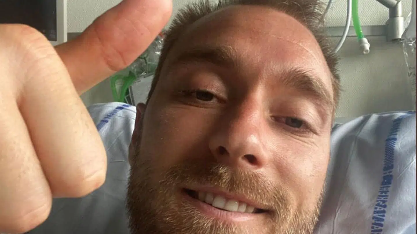 Eriksens første hilsen fra Rigshospitalet.