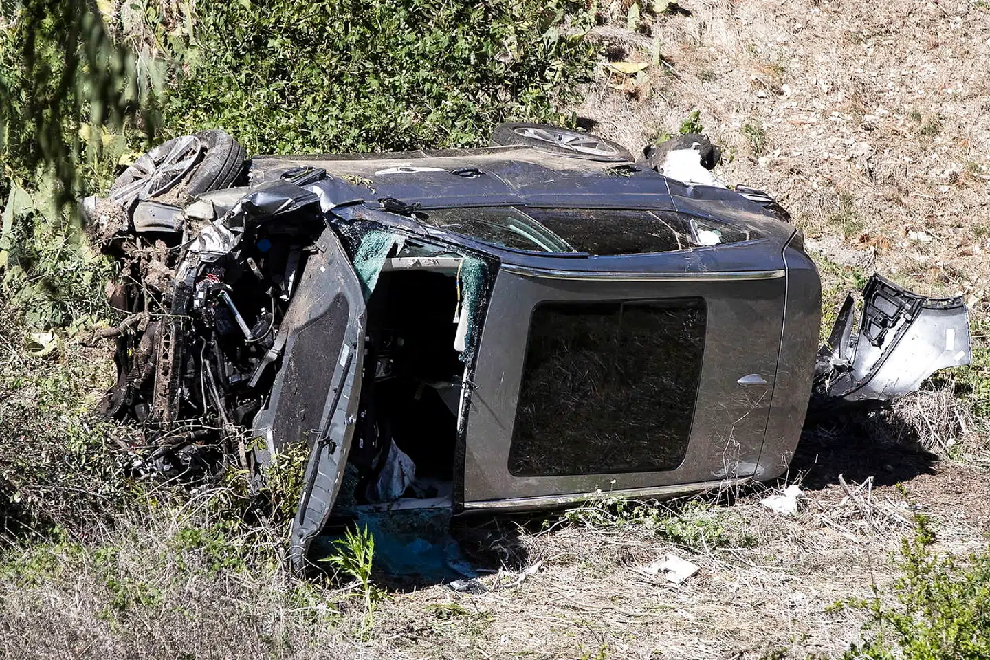Bilen, som Tiger Woods kørte galt i.