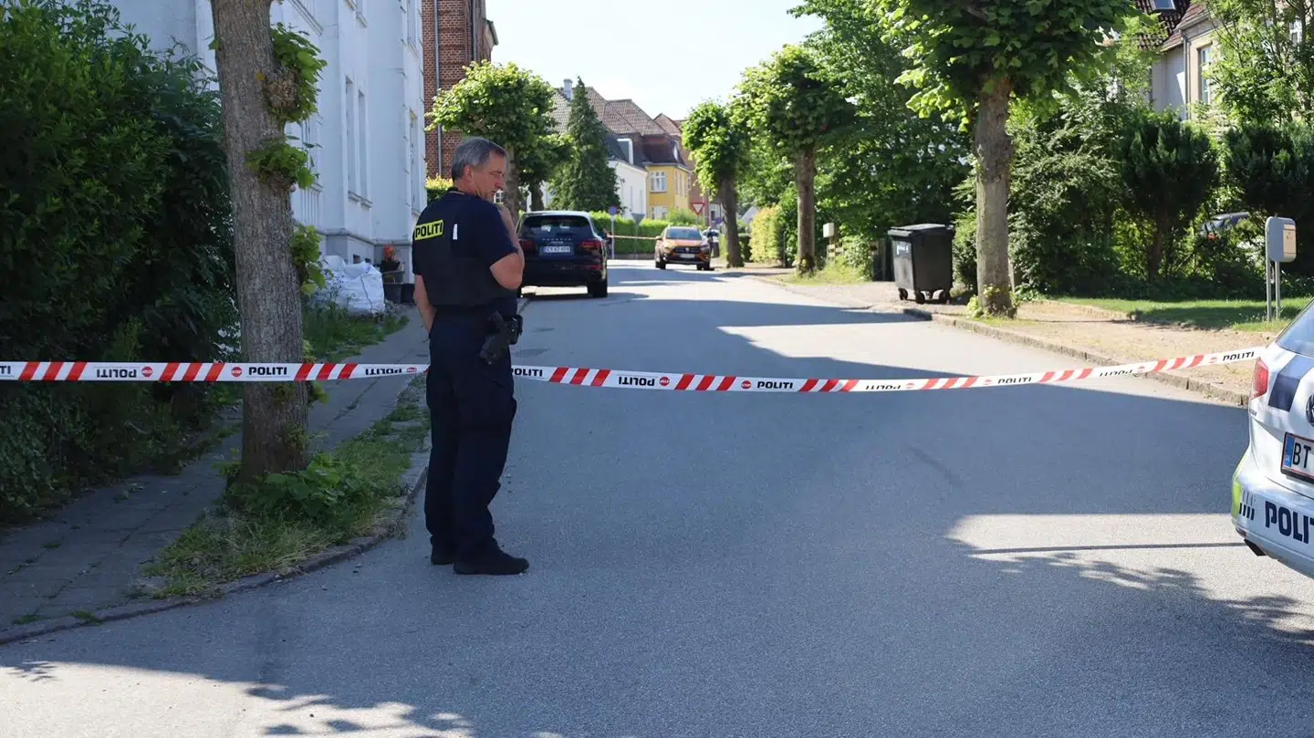 Politiet har afspærret området.
