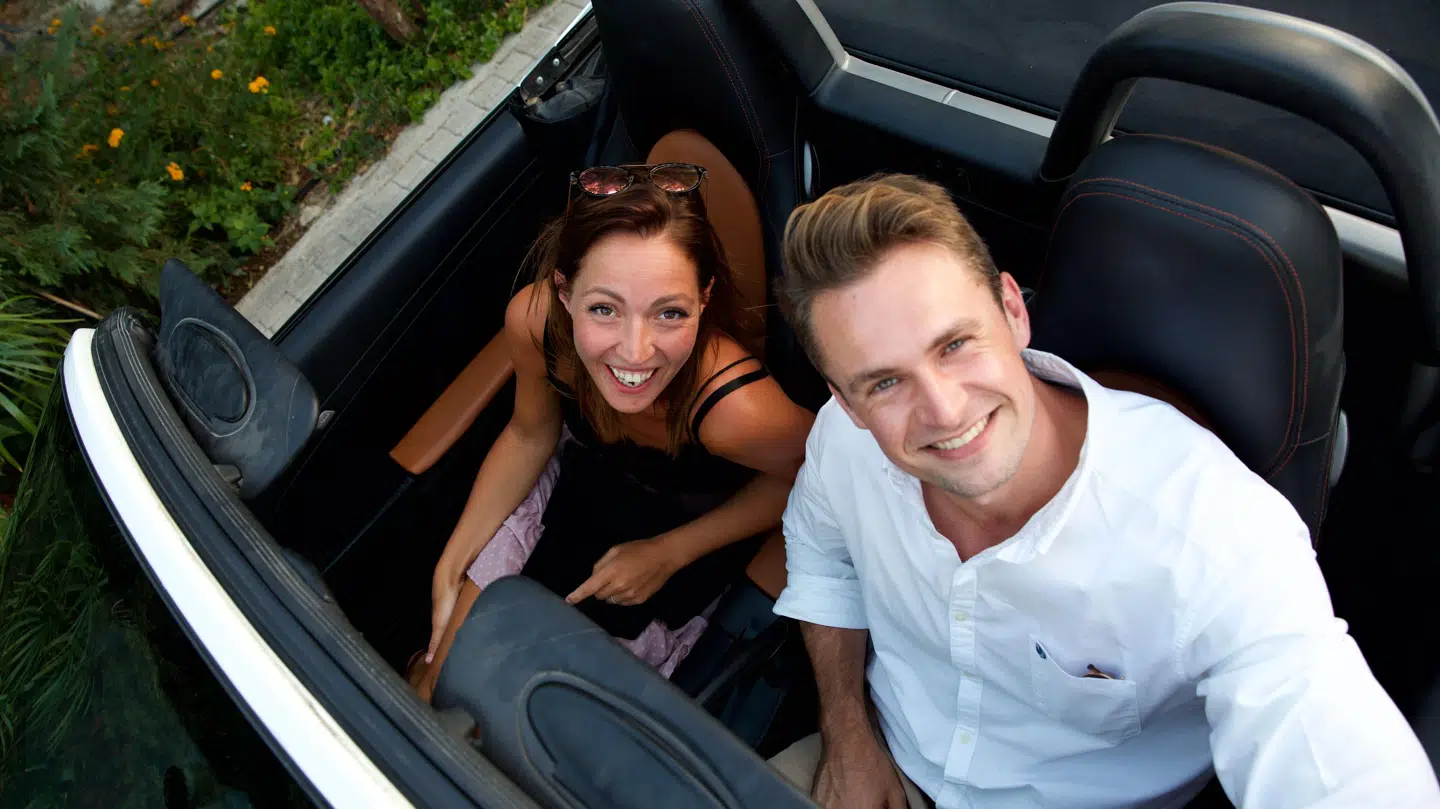 Stine Mariager og Casper Berthelsen i programmet 'The Bachelor'.