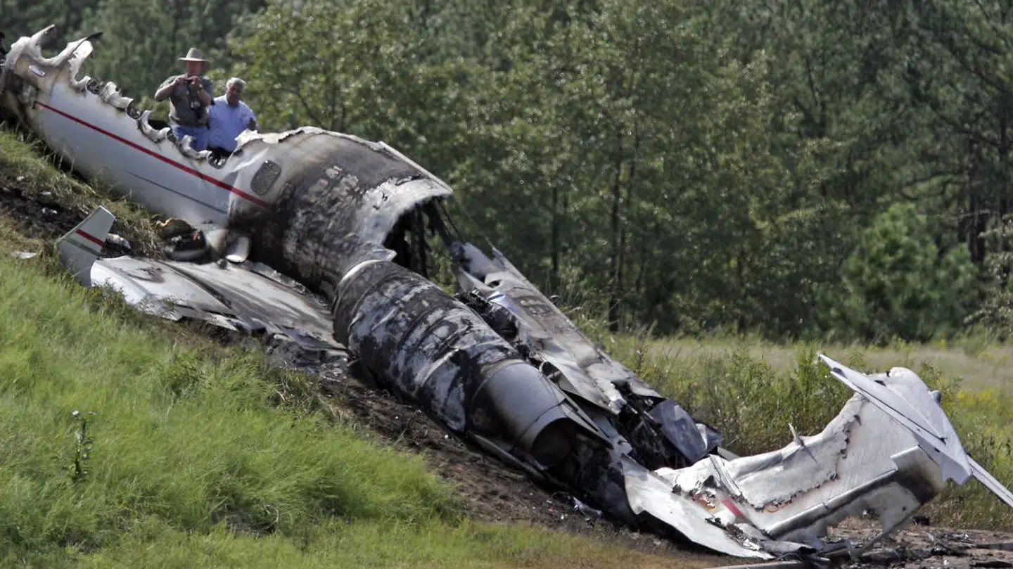 Sådan så flyet ud efter styrter i 2008.