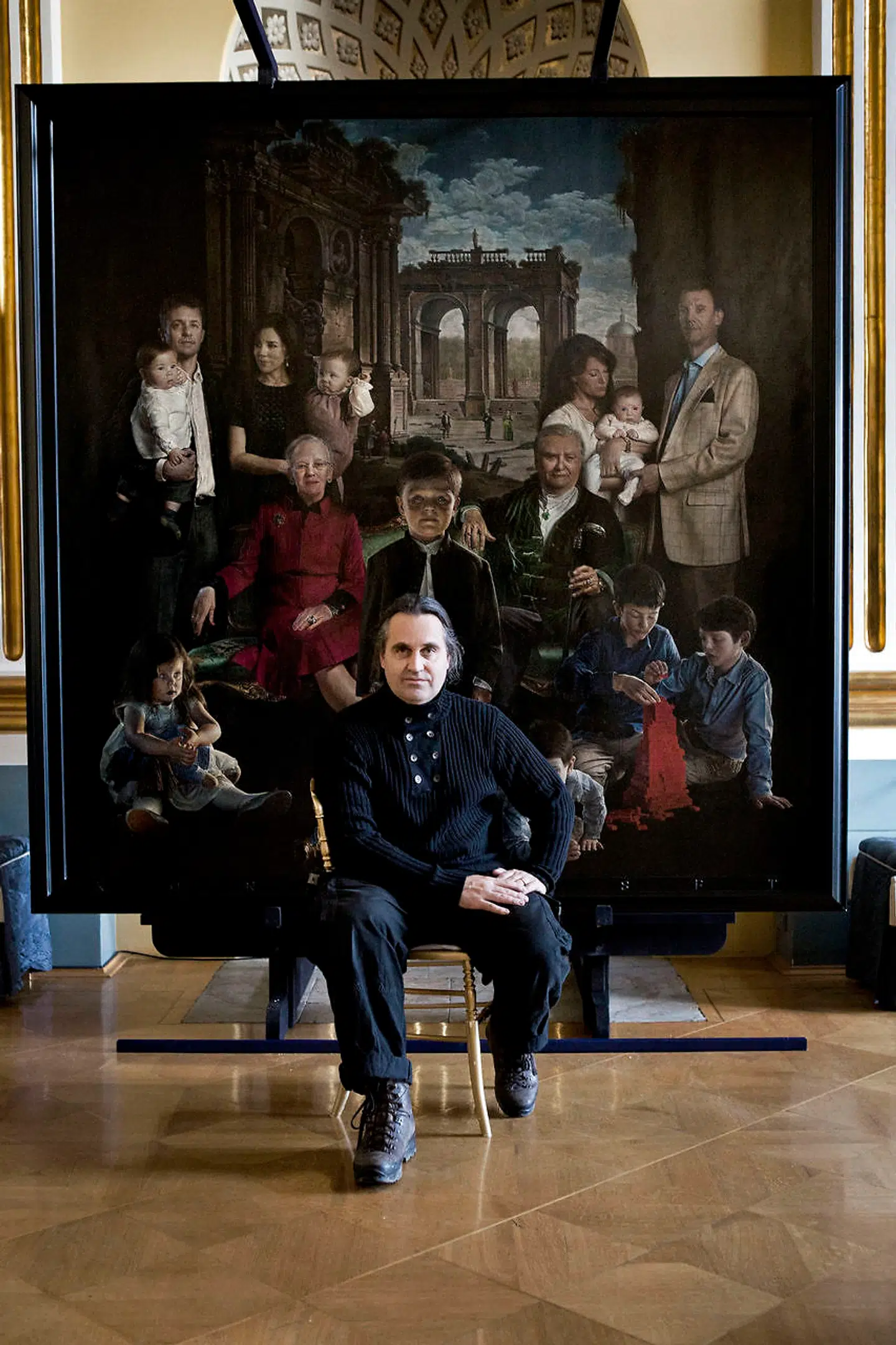 I den brede offentlighed er Thomas Kluge især kendt for dette portræt af den kongelige familie.