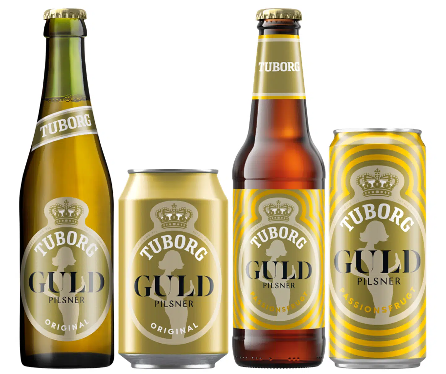 Guldøl har fået en kvinde med en øl i hånden fremfor en kvinde med en øl på en serveringsbakke