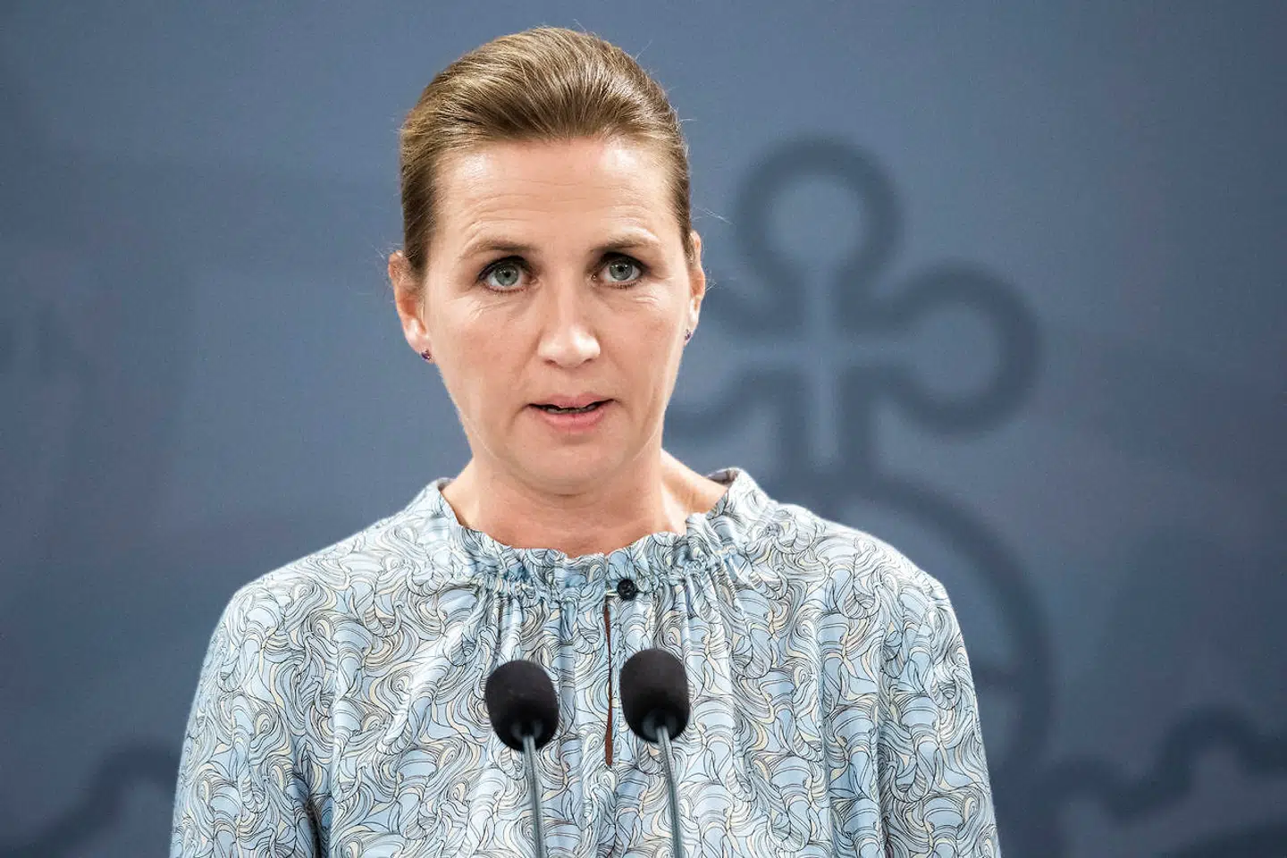 Statsminister Mette Frederiksen på pressemøde i Statsministeriet vedrørende status på coronasituationen i Danmark mandag den 23. august 2021. Tilstede er statsminister Mette Frederiksen, sundhedsminister Magnus Heunicke, direktør i Sundhedsstyrelsen Søren Brostrøm, direktør i Statens Serum Institut Henrik Ullum og formand for ekspertgruppen om en langsigtet strategi for et genåbnet Danmark Torben M. Andersen. (Foto: Martin Sylvest/Ritzau Scanpix)