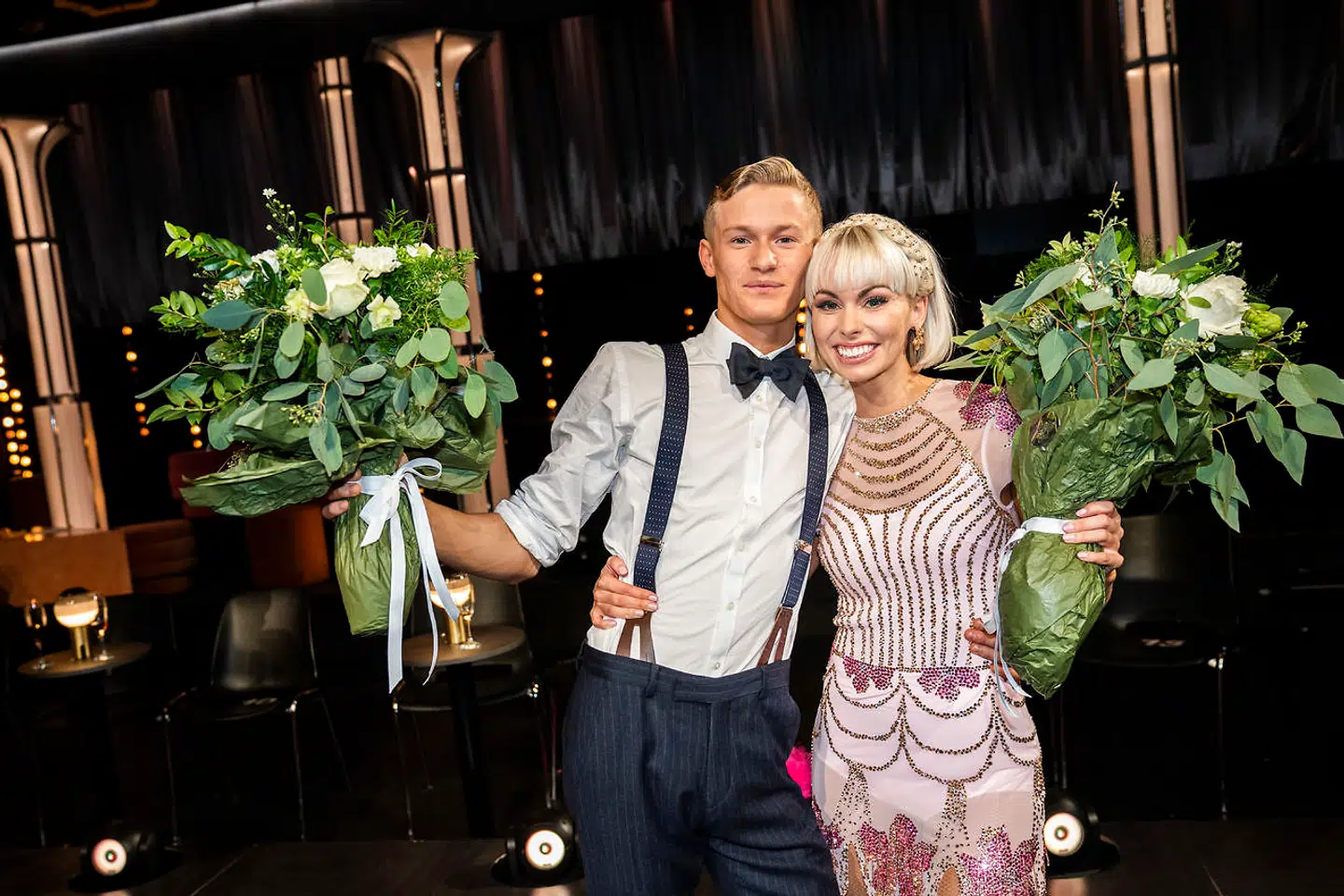 Sådan så det ud, da Albert Rosin Harson og Jenna Bagge endte på en andenplads i 'Vild med dans' 2020.