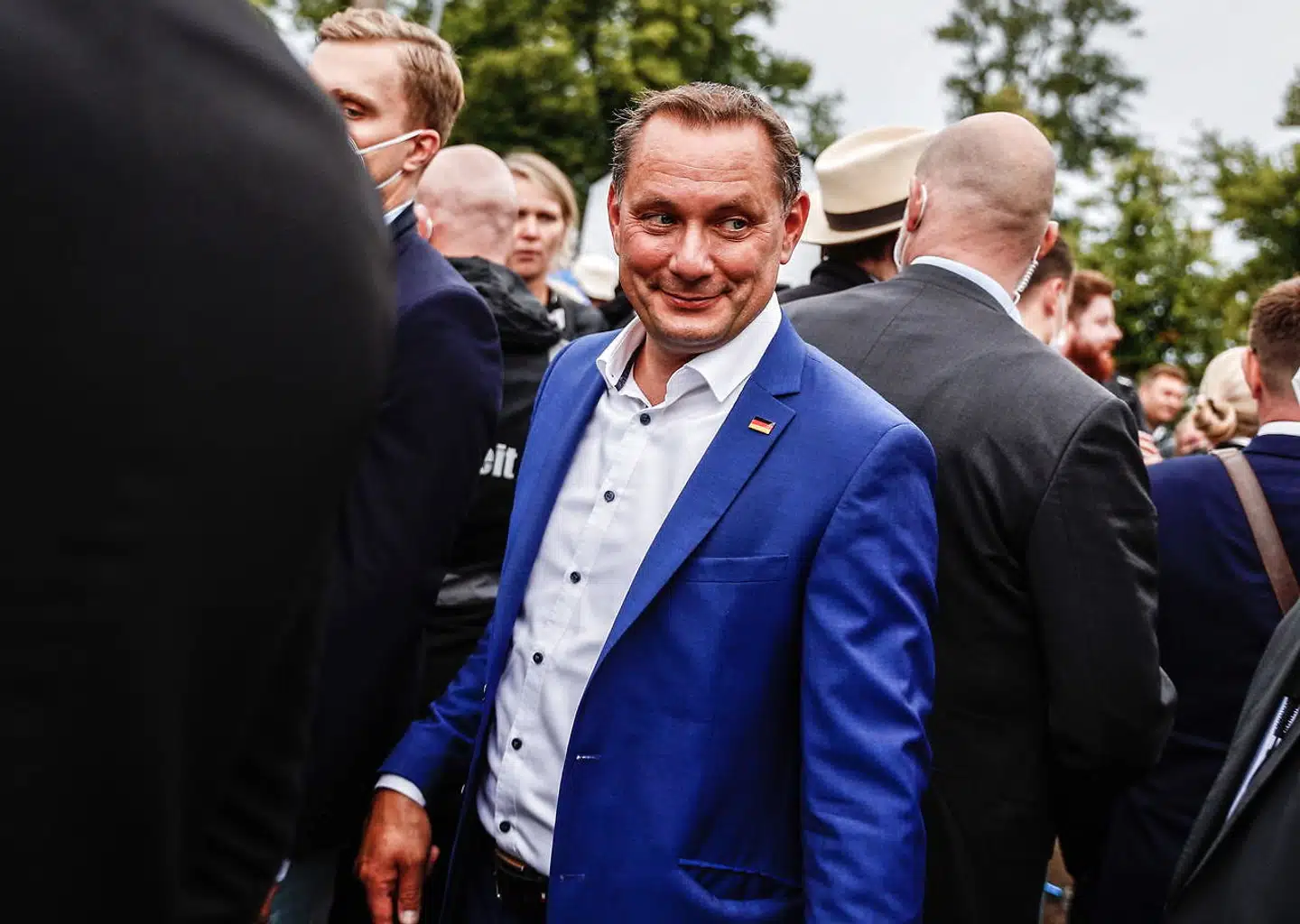 Tino Chrupalla er spidskandidat for det tyske højrenationale parti AfD og fortaler for større fokus på tyske digtere.