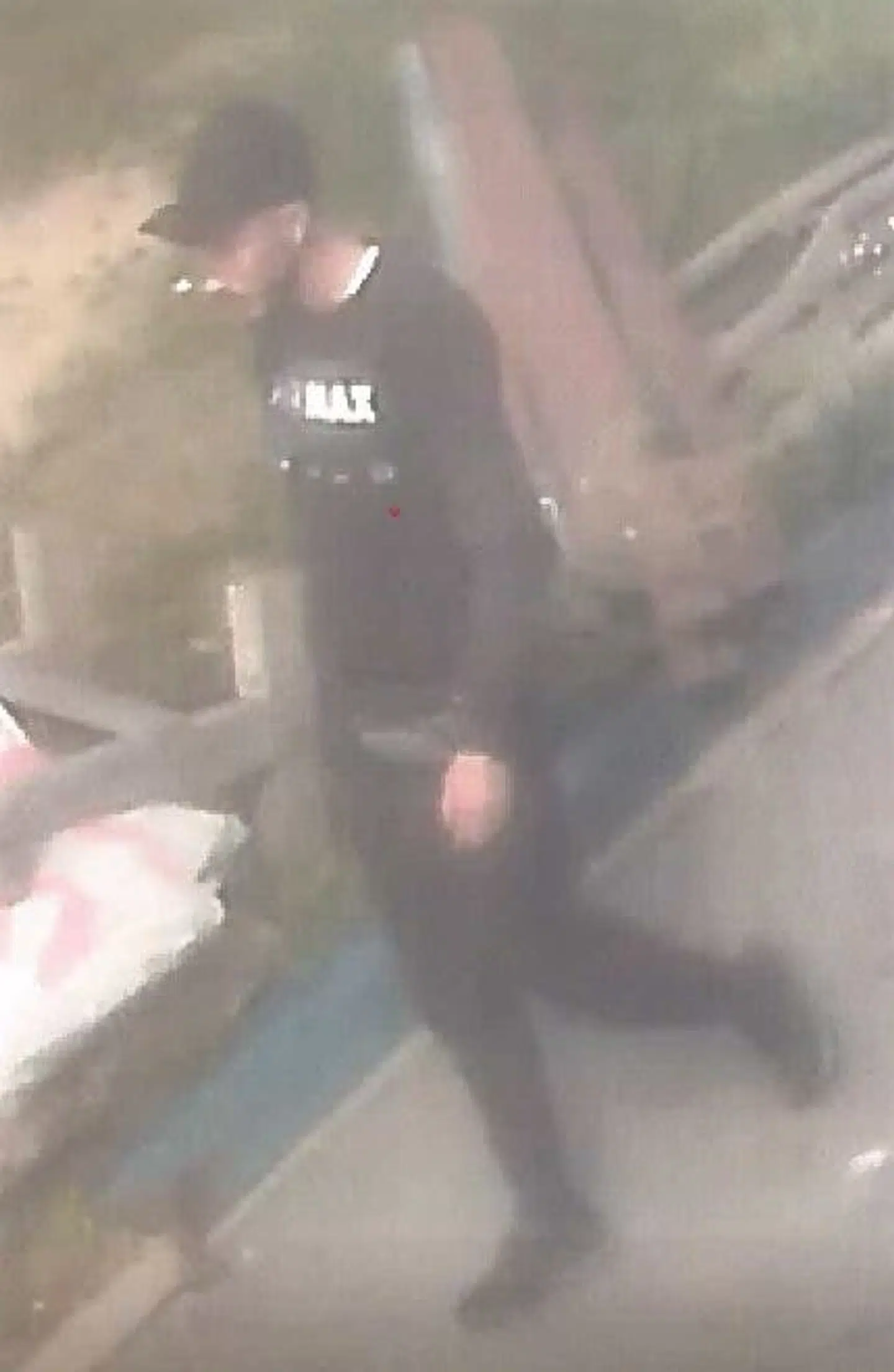 Her ses den ene mistænkte, A.