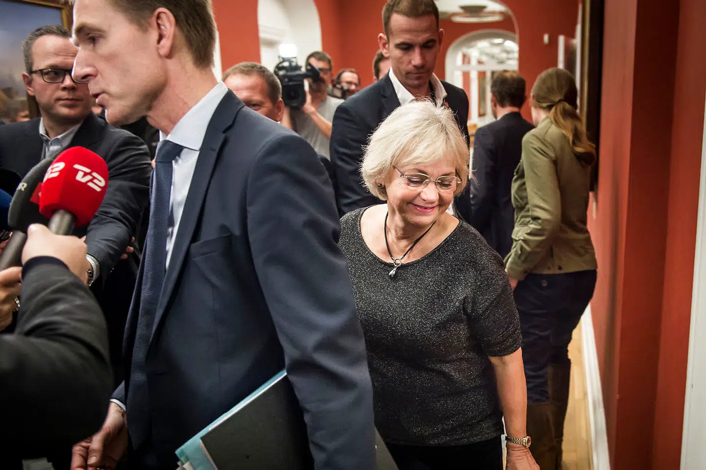 Kristians Thulesen Dahl og Pia Kjærsgaard på Christiansborg.