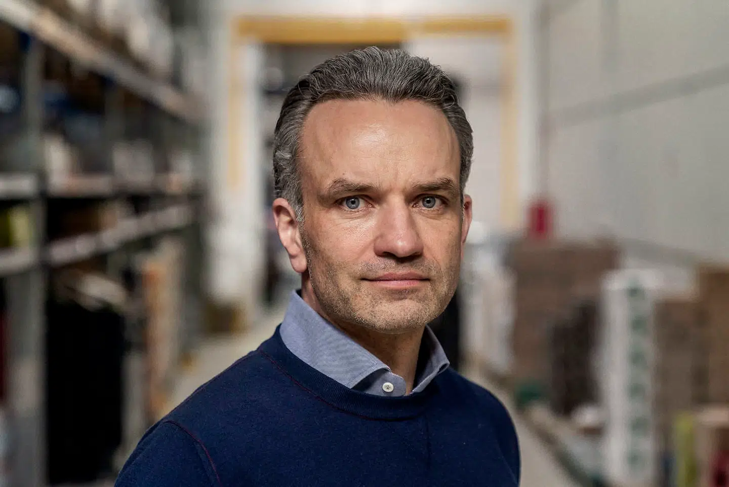 Direktør Stefan Plenge på Nemlig.com's lager. Nemlig.com er ejet af Intervare, som Københavns Kommune betaler for at levere dagligvarer til udsatte borgere.