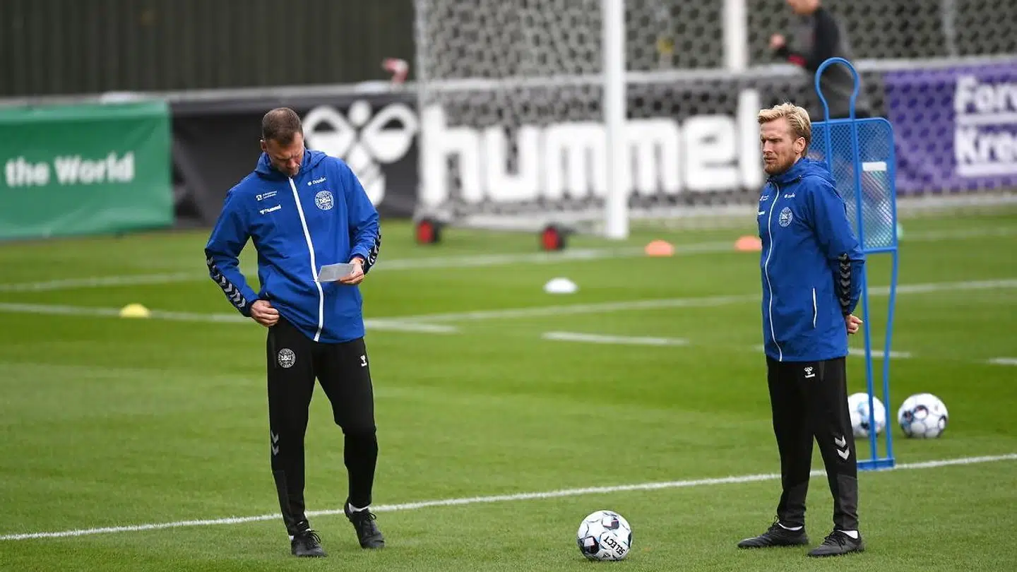 Morten Wieghorst sammen med den nye assistent Christian Poulsen.