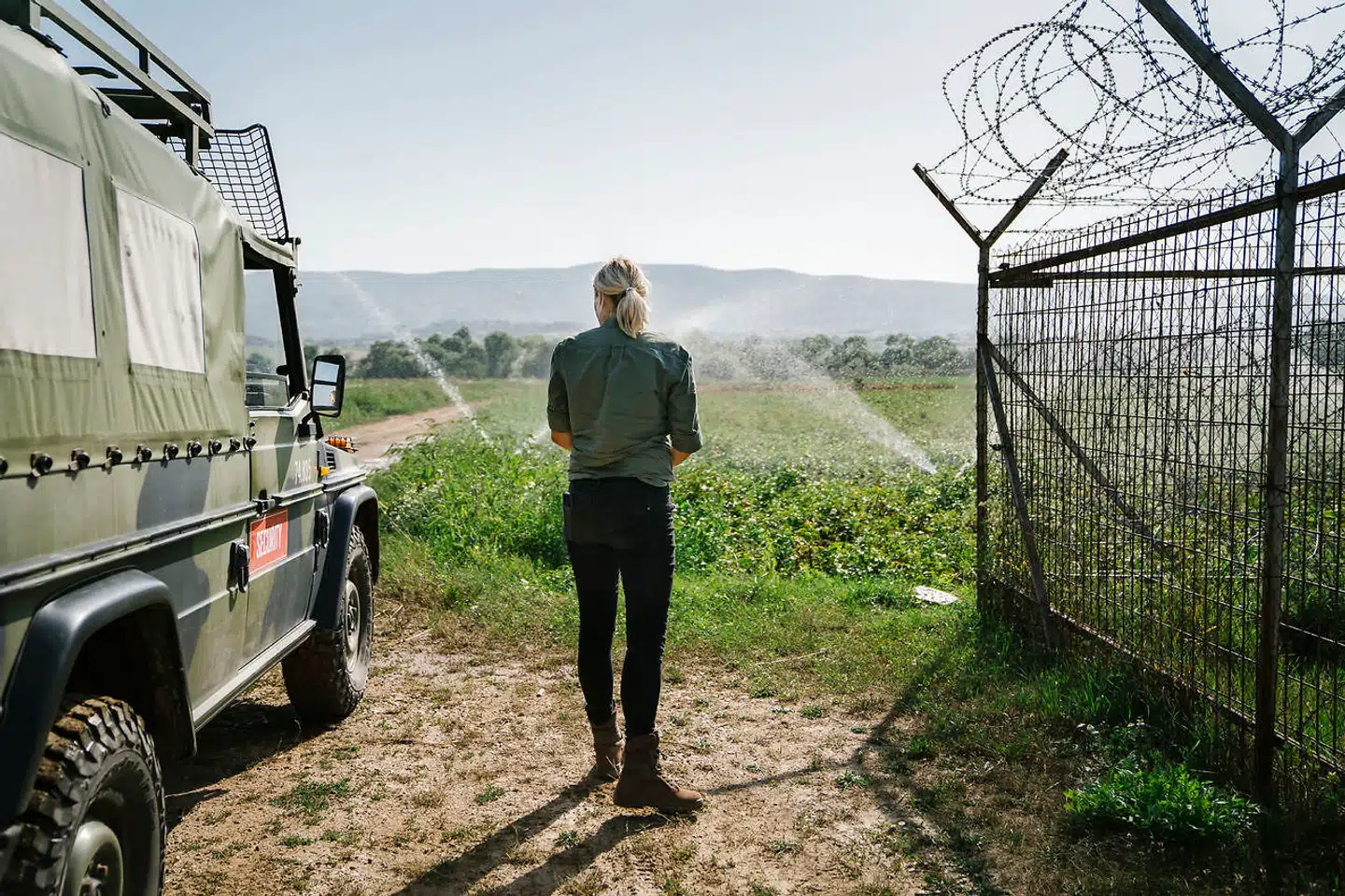 Forsvarsminister Trine Bramsen (S) ved Camp Novo Selo i Kosovo under et besøg hos de danske udsendte i juli 2021.