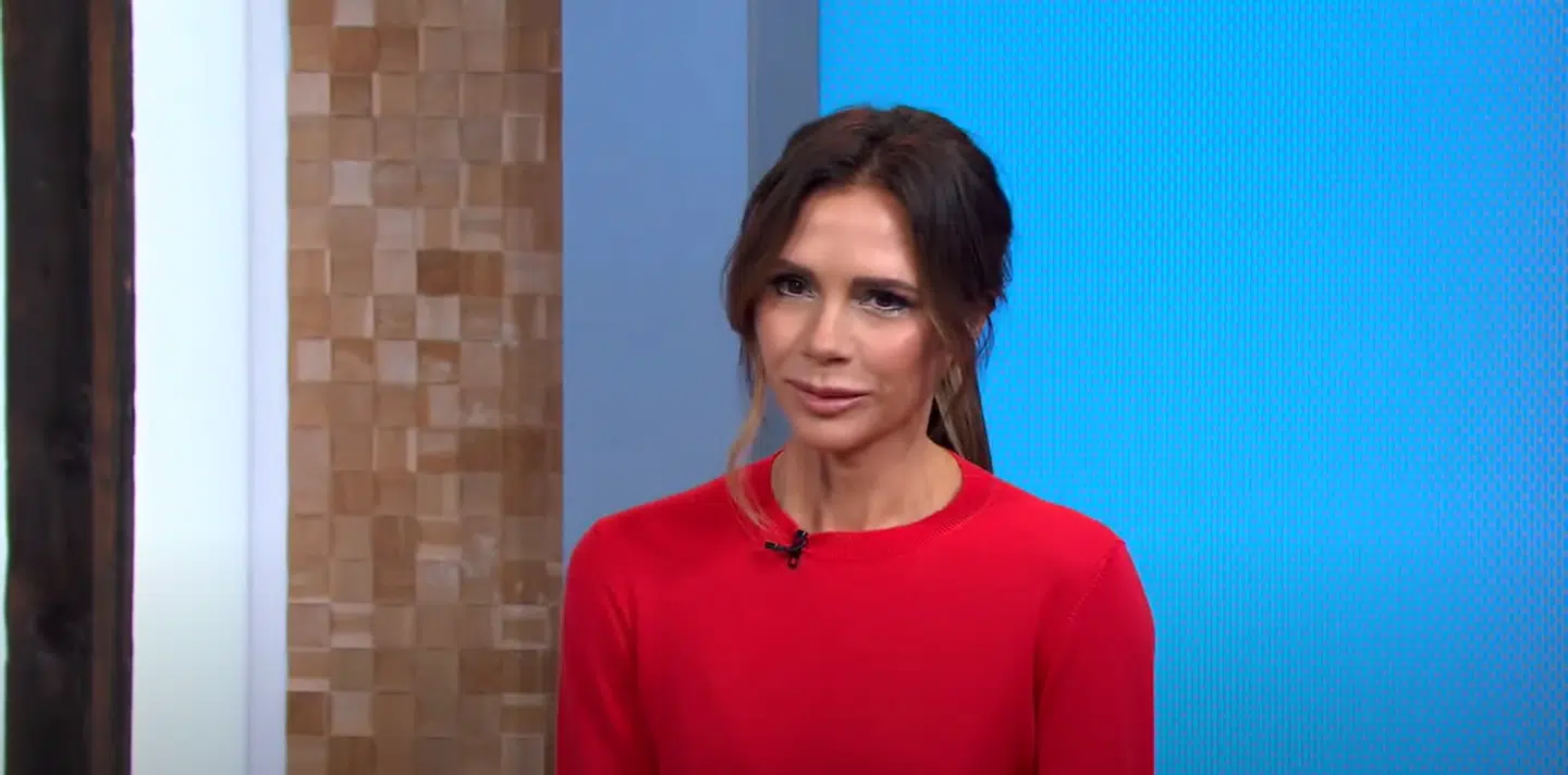 Victoria Beckhams ansigt tog al opmærksomheden i live-interviewet fra Good Morning America. Foto: James Devaney/CG Images